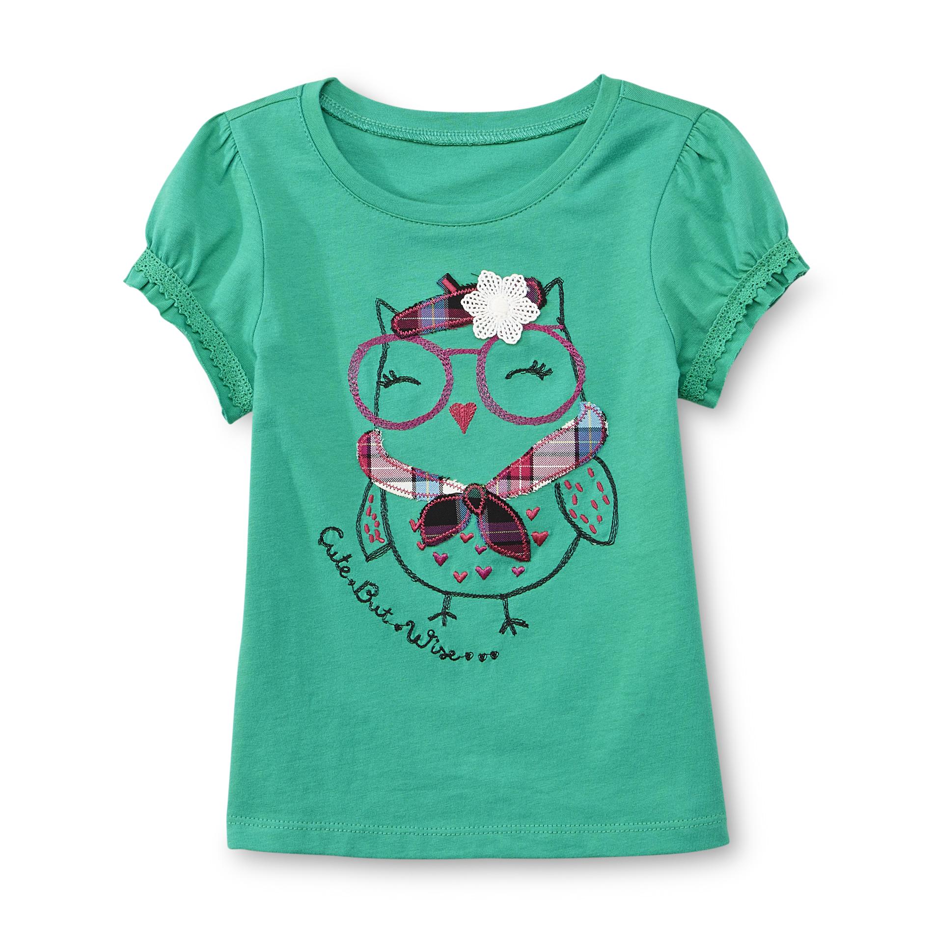 Toughskins Girl's Cap Sleeve T-Shirt - Owl