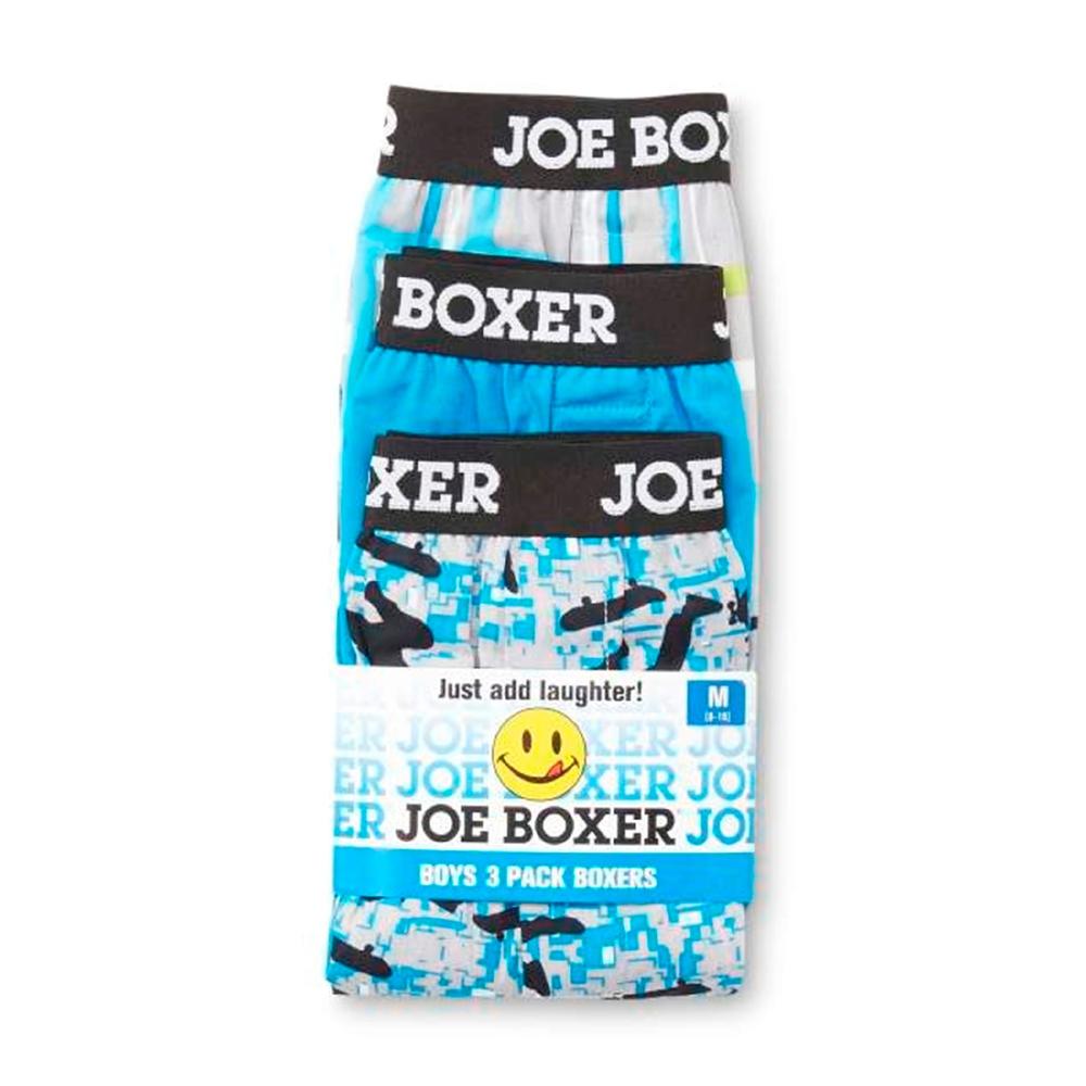 Joe Boxer Boy's 3-Pack Boxers - Multiprint