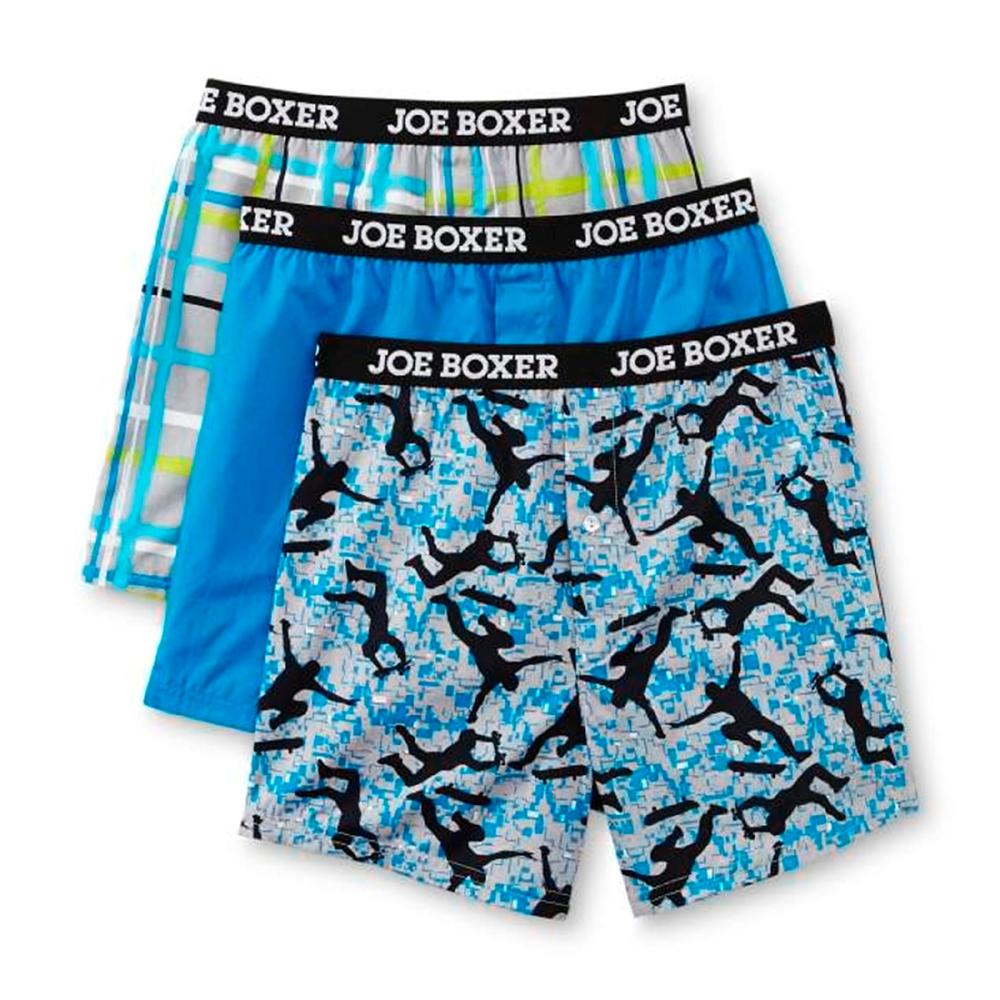 Joe Boxer Boy's 3-Pack Boxers - Multiprint