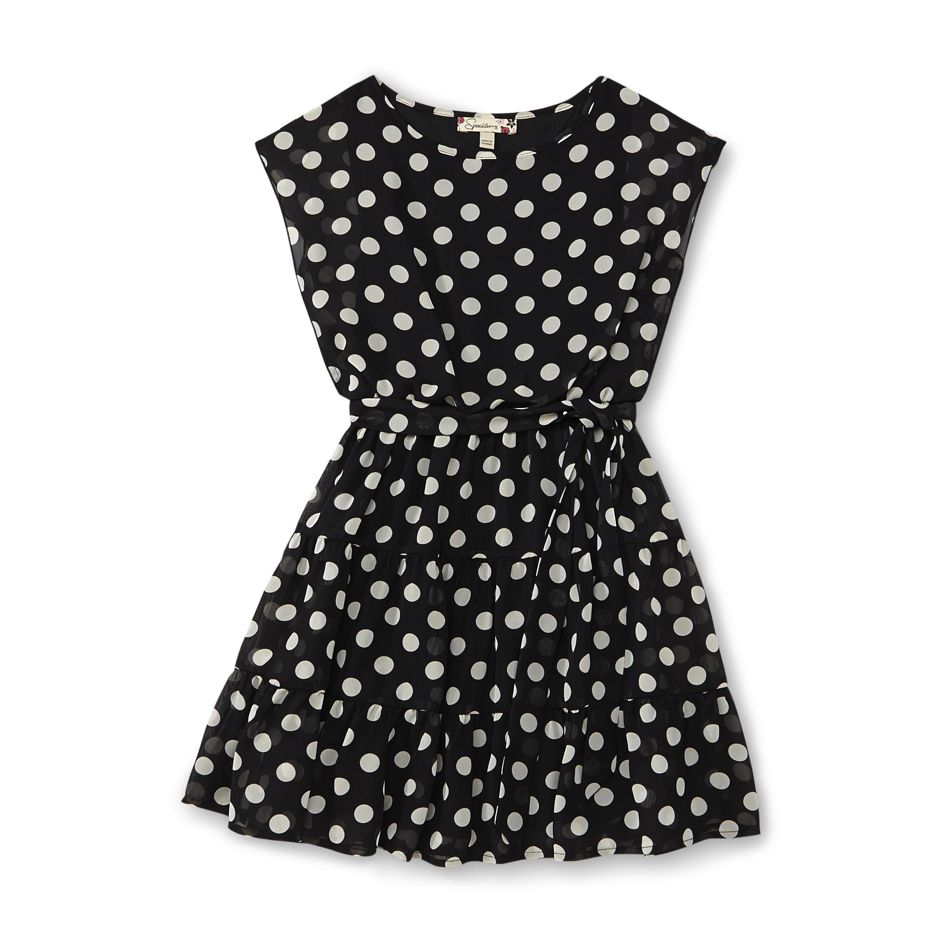 Speechless Girl's Tiered Skirt Dress - Dots