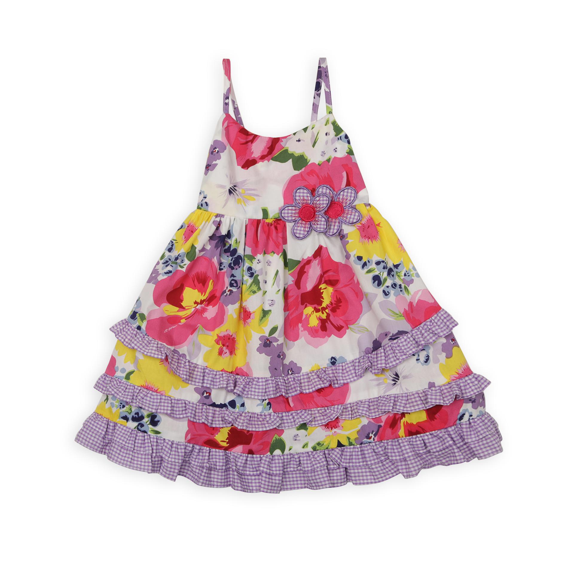 Blueberi Boulevard Infant & Toddler Girl's Tiered Dress - Floral