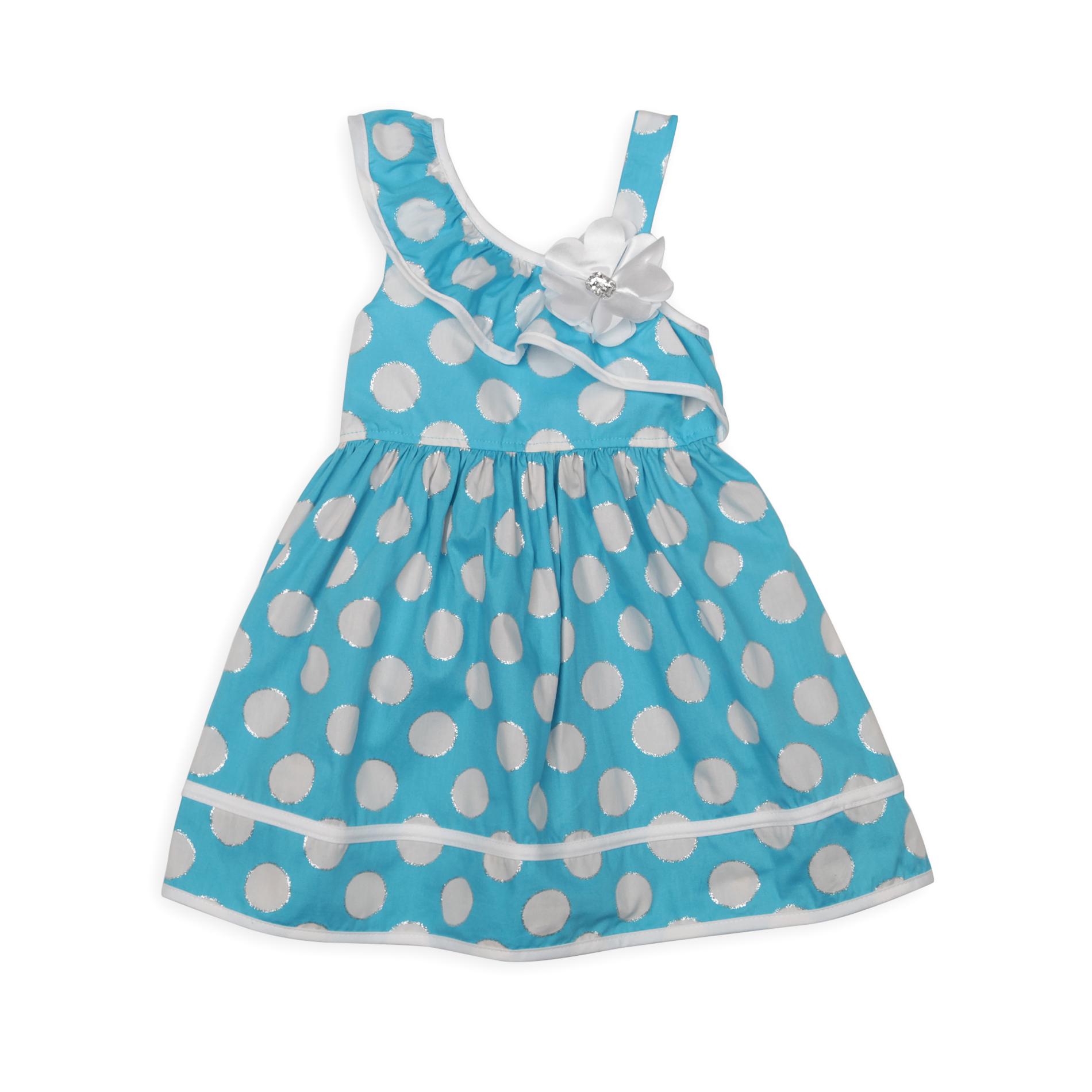 Youngland Infant & Toddler Girl's Ruffled Asymmetrical Dress - Polka Dots