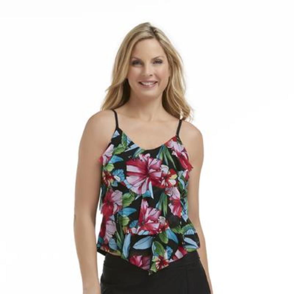 Jaclyn Smith Women's Tiered Tankini - Floral