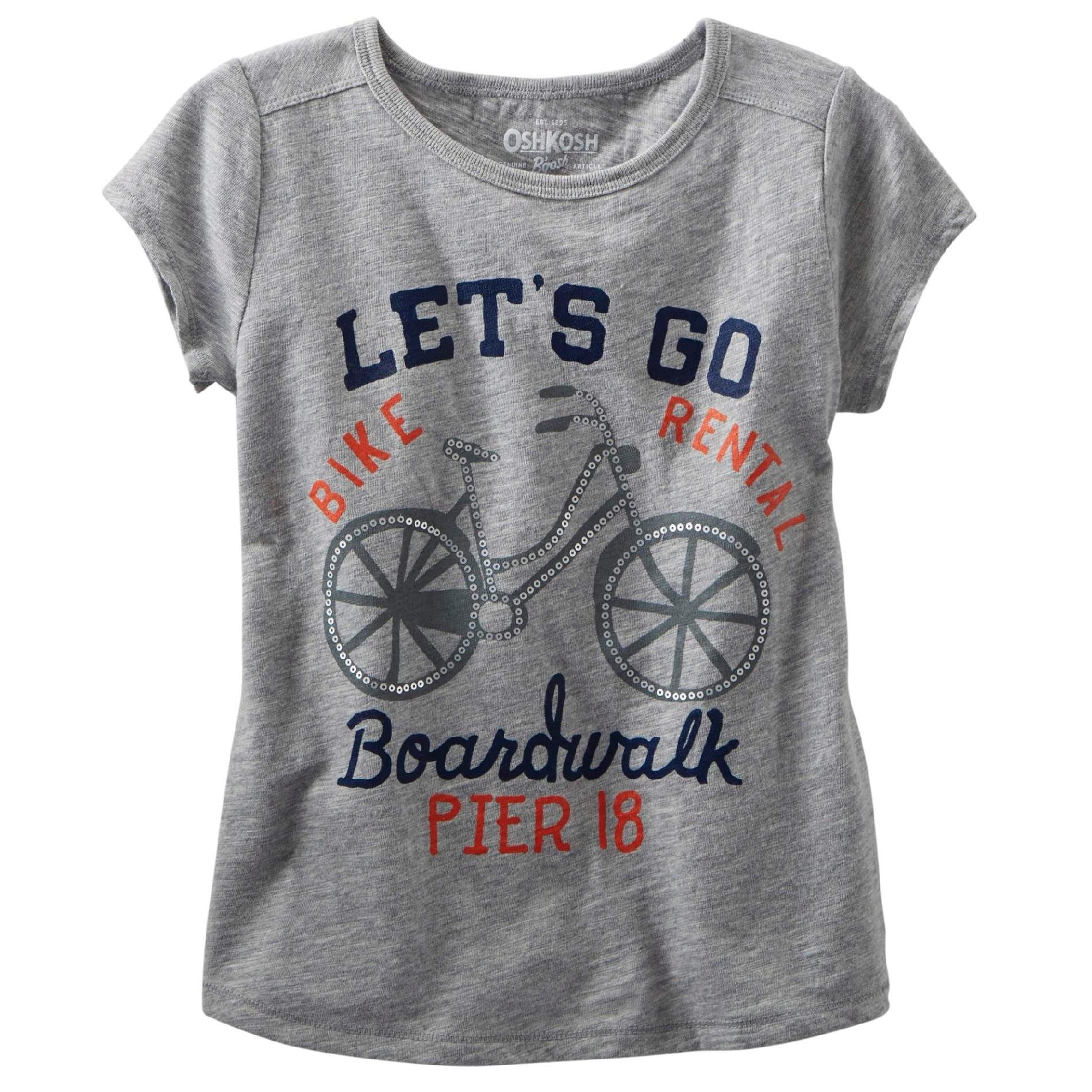 OshKosh Girl's Graphic T-Shirt - Bicycle