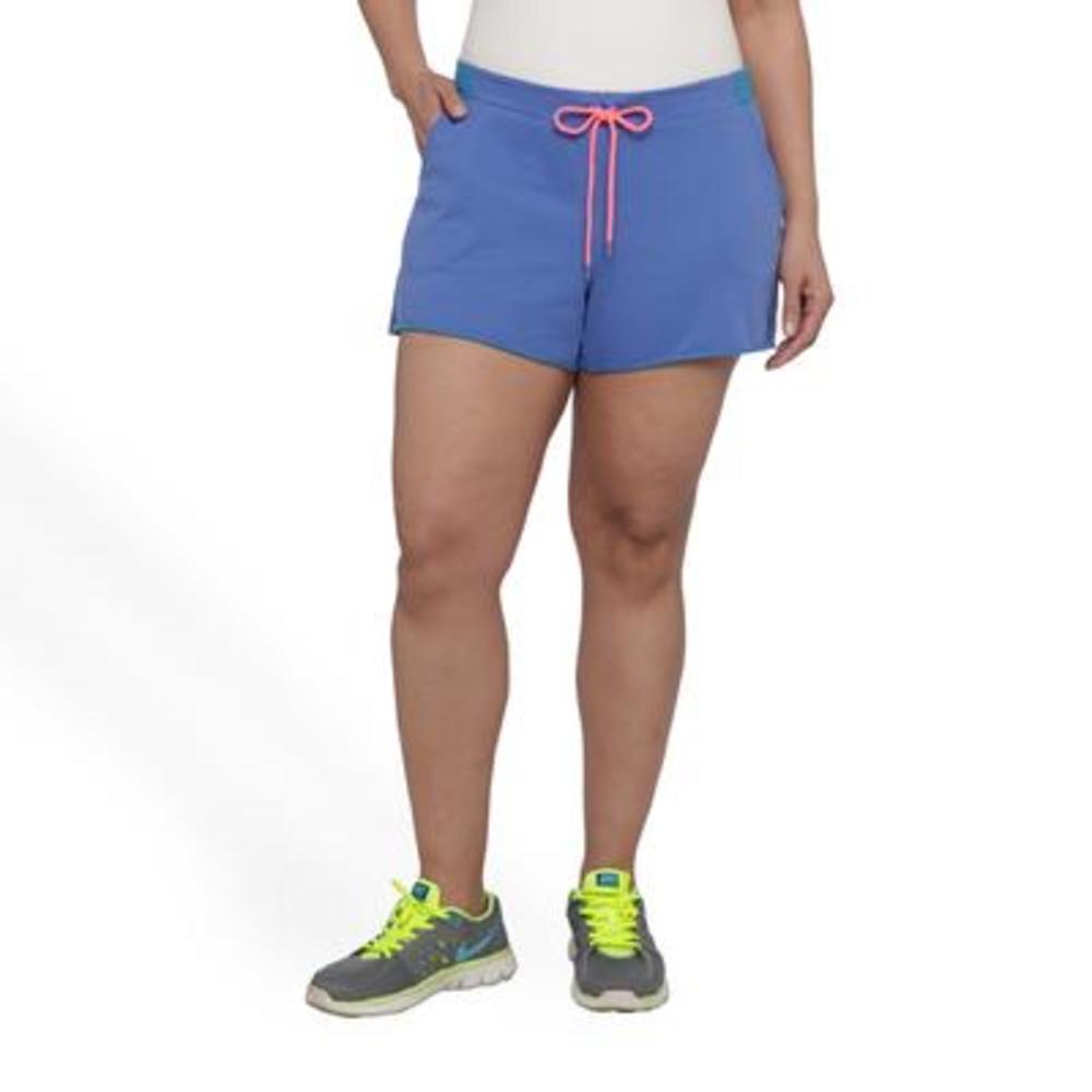 Joe Boxer Women's Plus Microterry Lounge Shorts - Colorblock