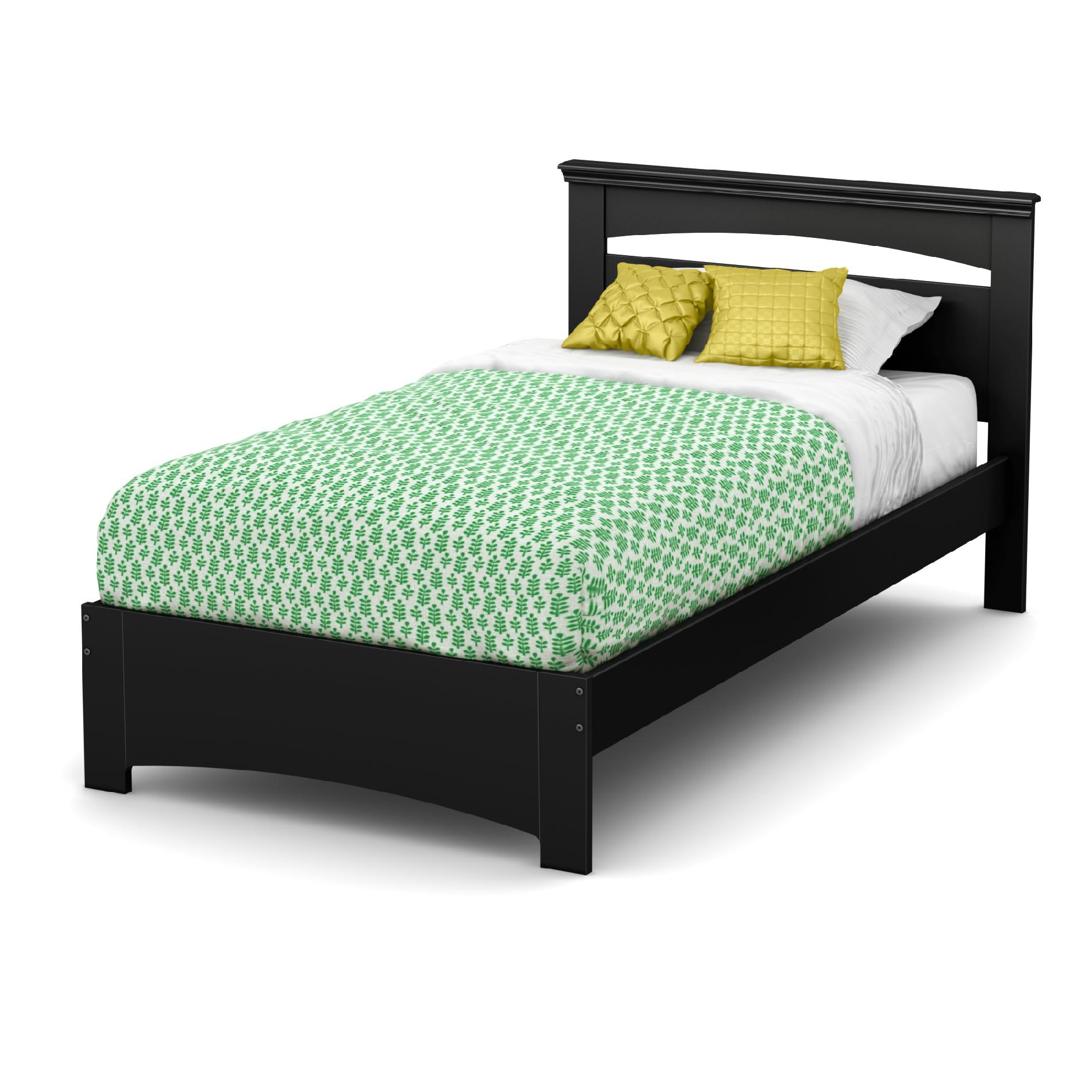 South Shore Libra Twin Bed Set (39''), Pure Black