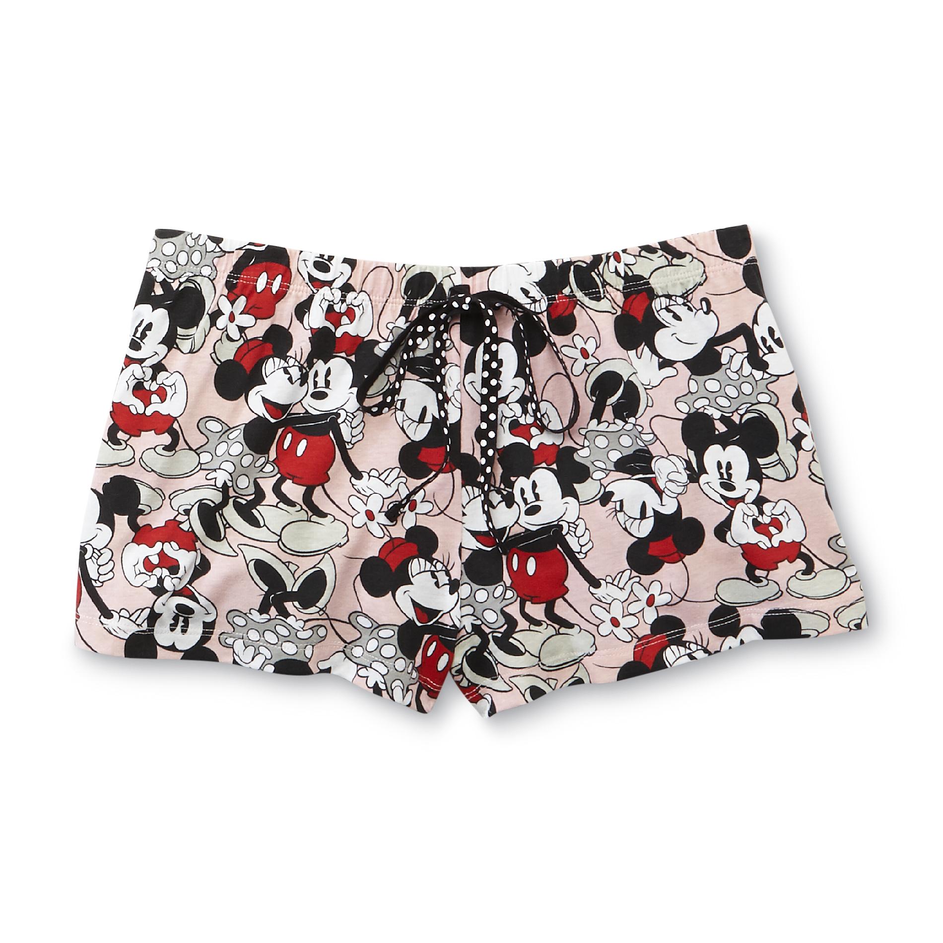Disney Women's Knit Pajama Shorts - Mickey & Minnie