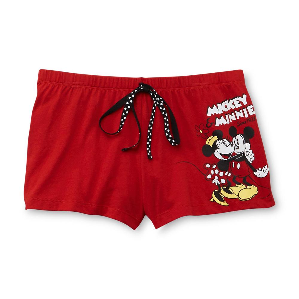 Disney Women's Pajama Shorts - Mickey Mouse & Minnie Mouse