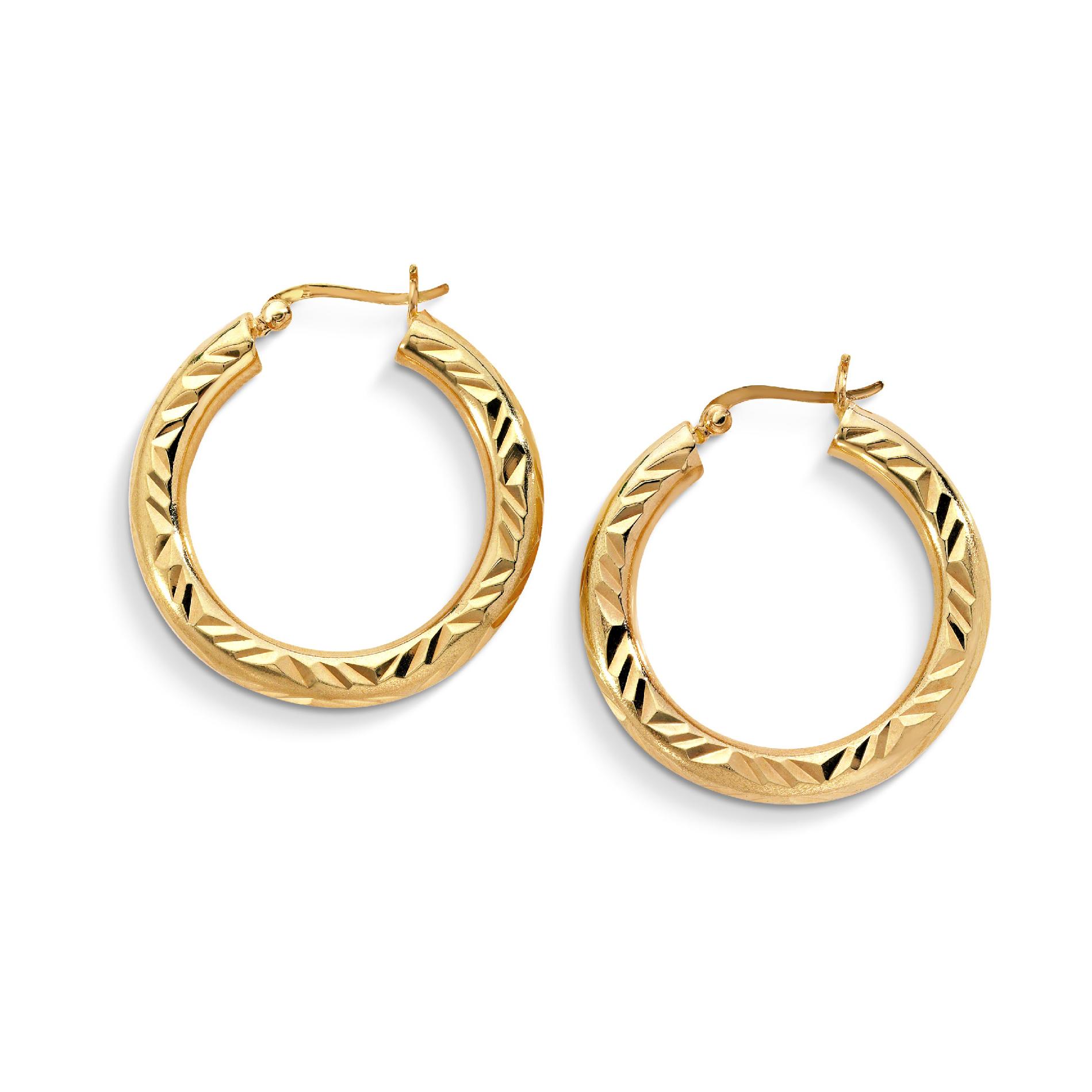 Gold Plated Round Hoop