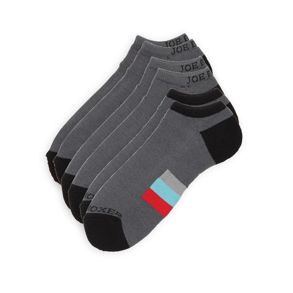 Joe Boxer Men's 3-Pairs No-Show Socks - Striped & Colorblock