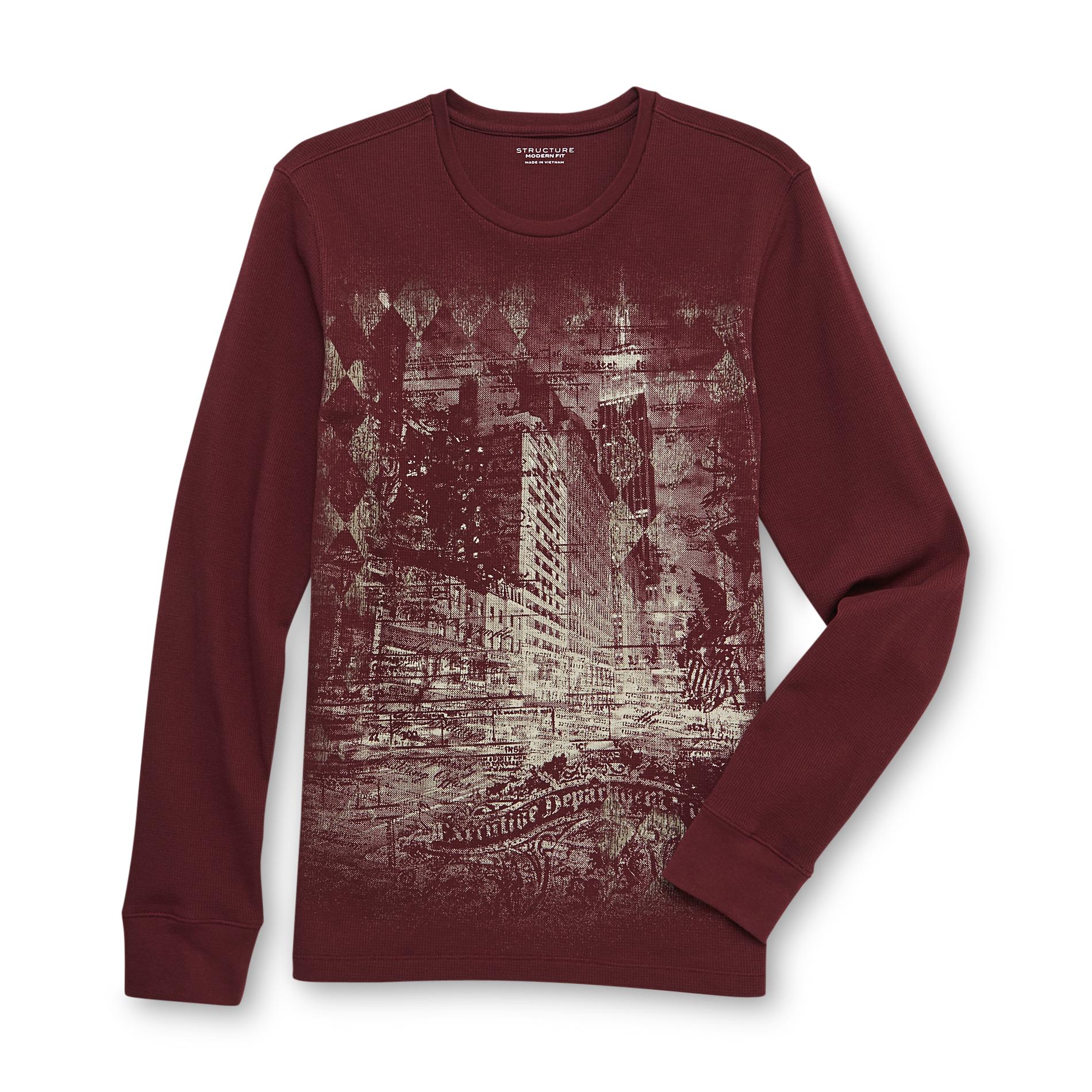 Structure Men's Thermal Graphic T-Shirt - Cityscape
