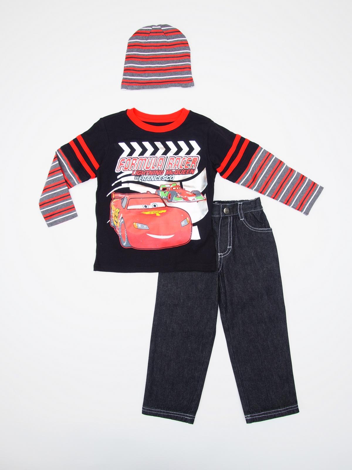 Disney Infant & Toddler Boy's Shirt  Jeans & Hat - Lightning McQueen