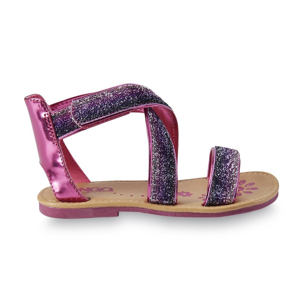 Bongo Toddler Girl's Astro Purple/Pink Gladiator Sandal