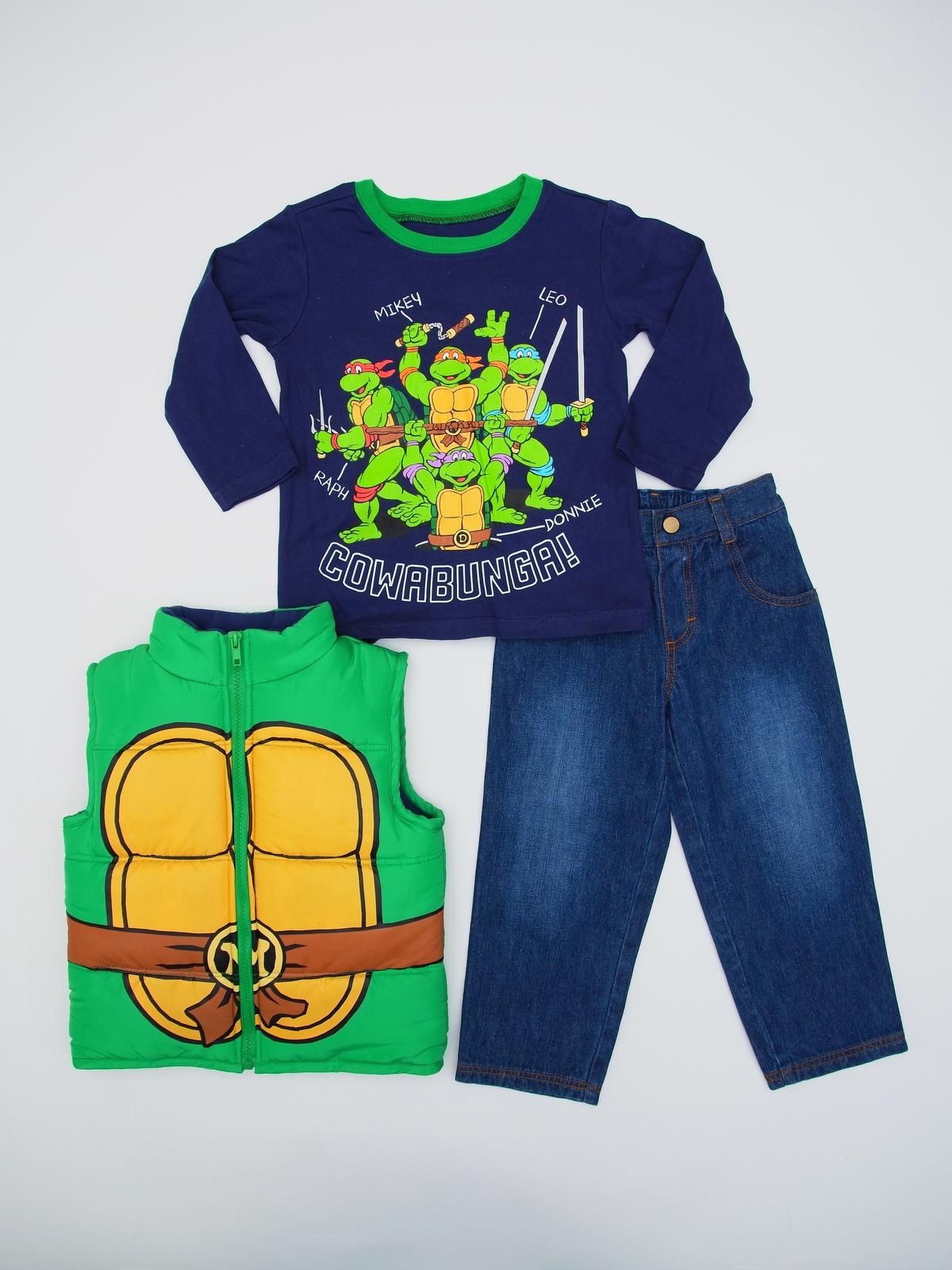 Nickelodeon Teenage Mutant Ninja Turtles Infant & Toddler Boy's Vest  T-Shirt & Jeans