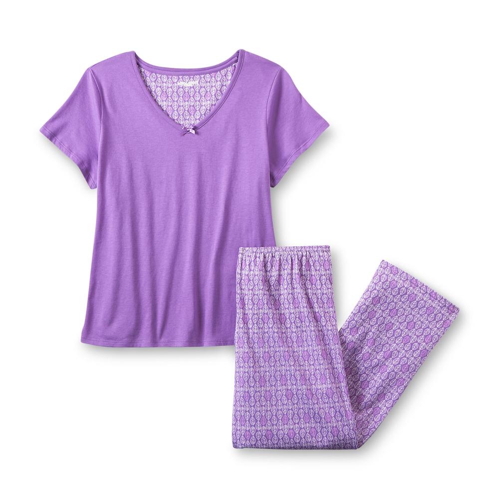 Laura Scott Women's Pajama Top & Pants - Leaf