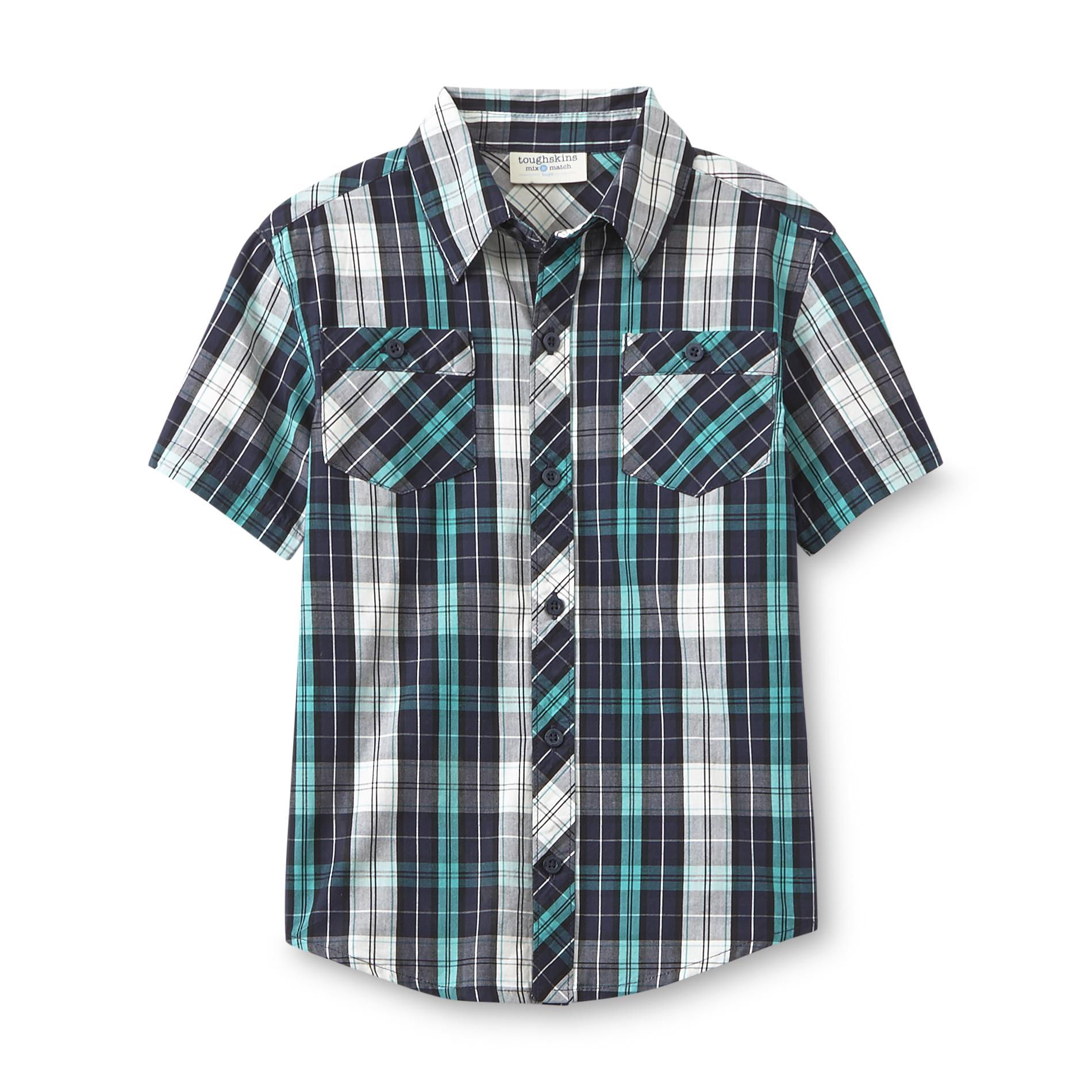 Toughskins Boy's Button-Front Shirt - Plaid