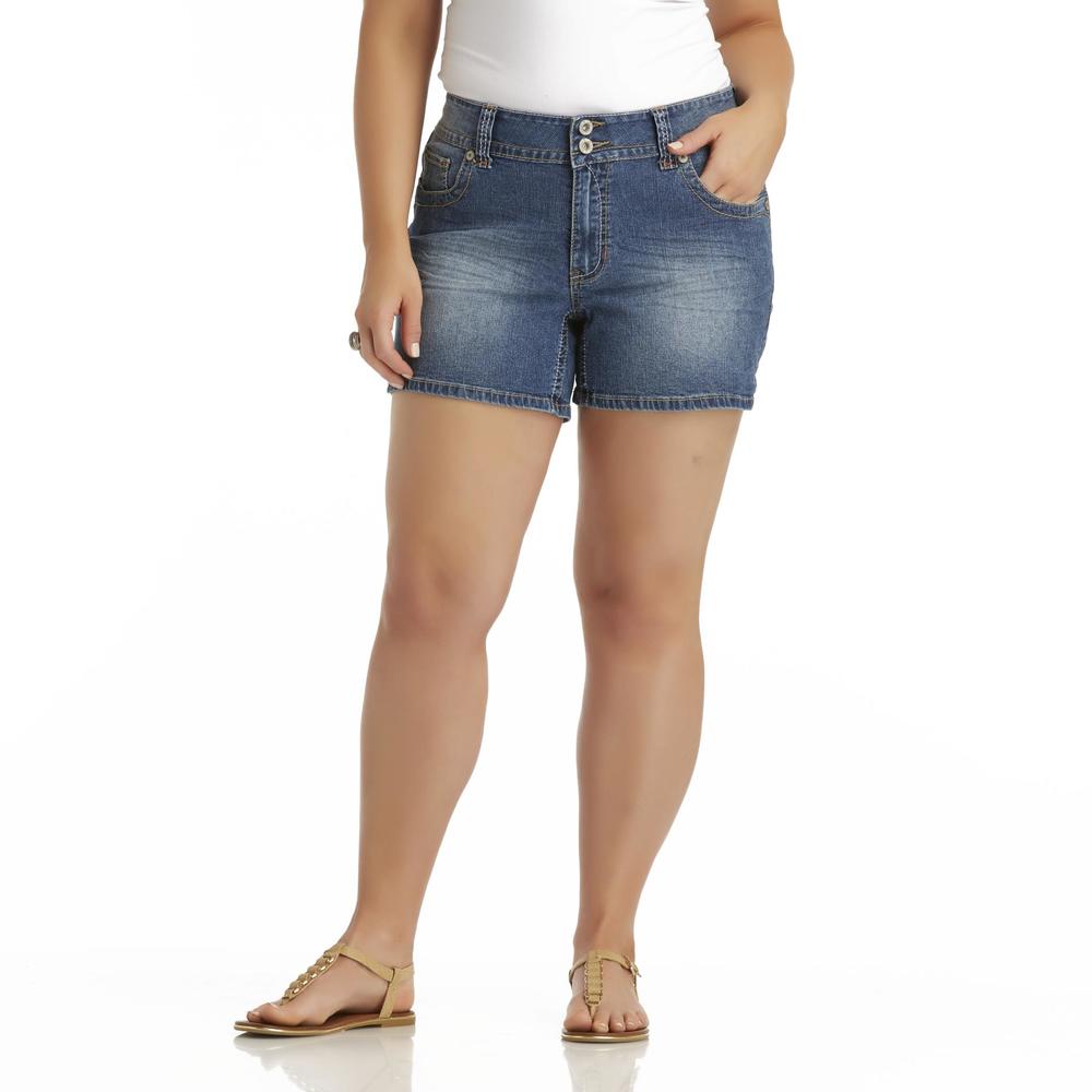 Angels Women's Plus Hipster Jean Shorts