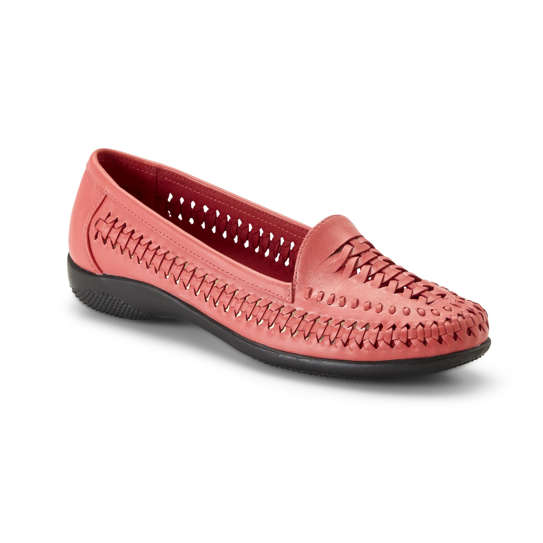 Basic Editions Women's Casual Comfort Sudie Flat - Coral