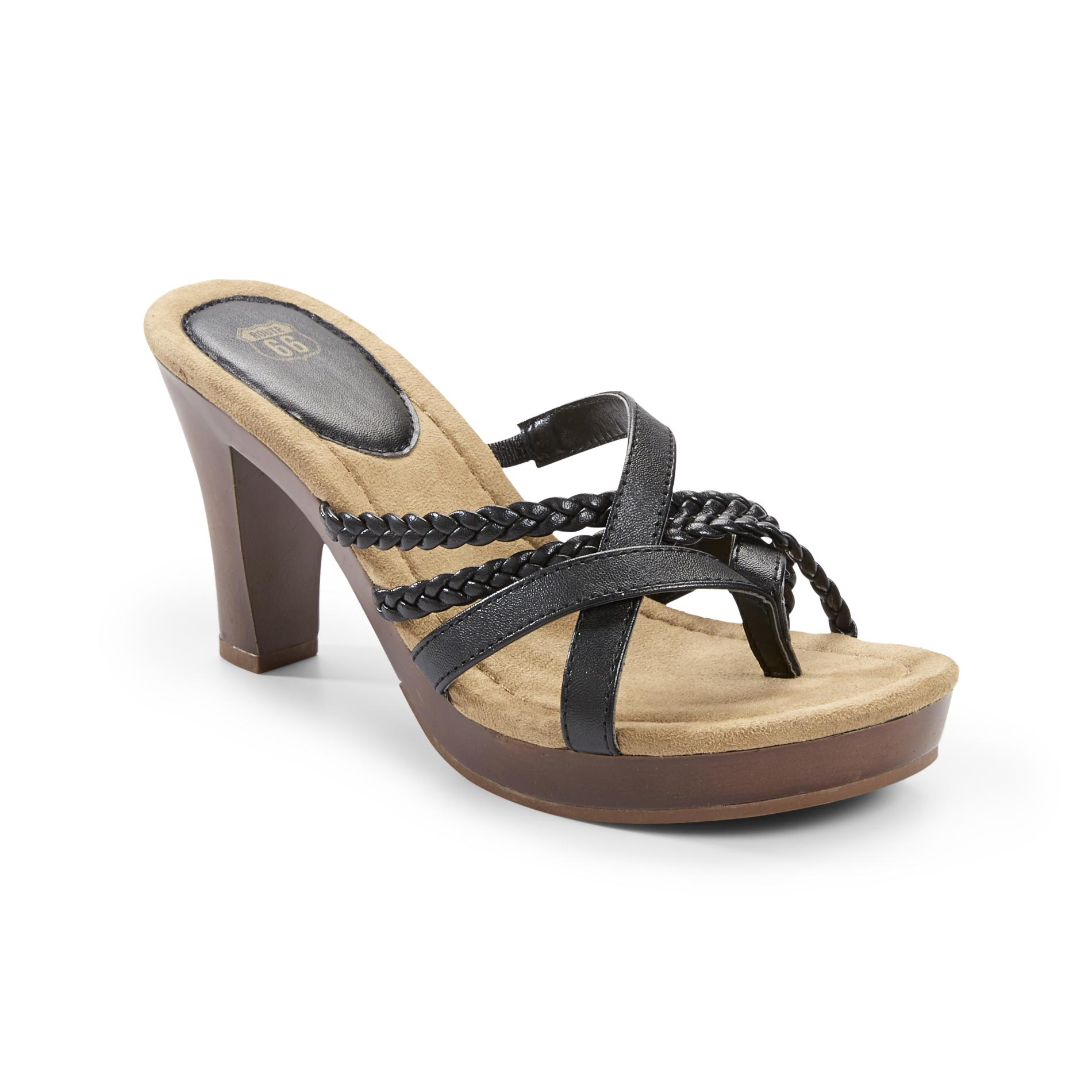 Route 66 Women s Zara Black Wedge Sandal Route 66 Women s Zara Black Wedge Sandal