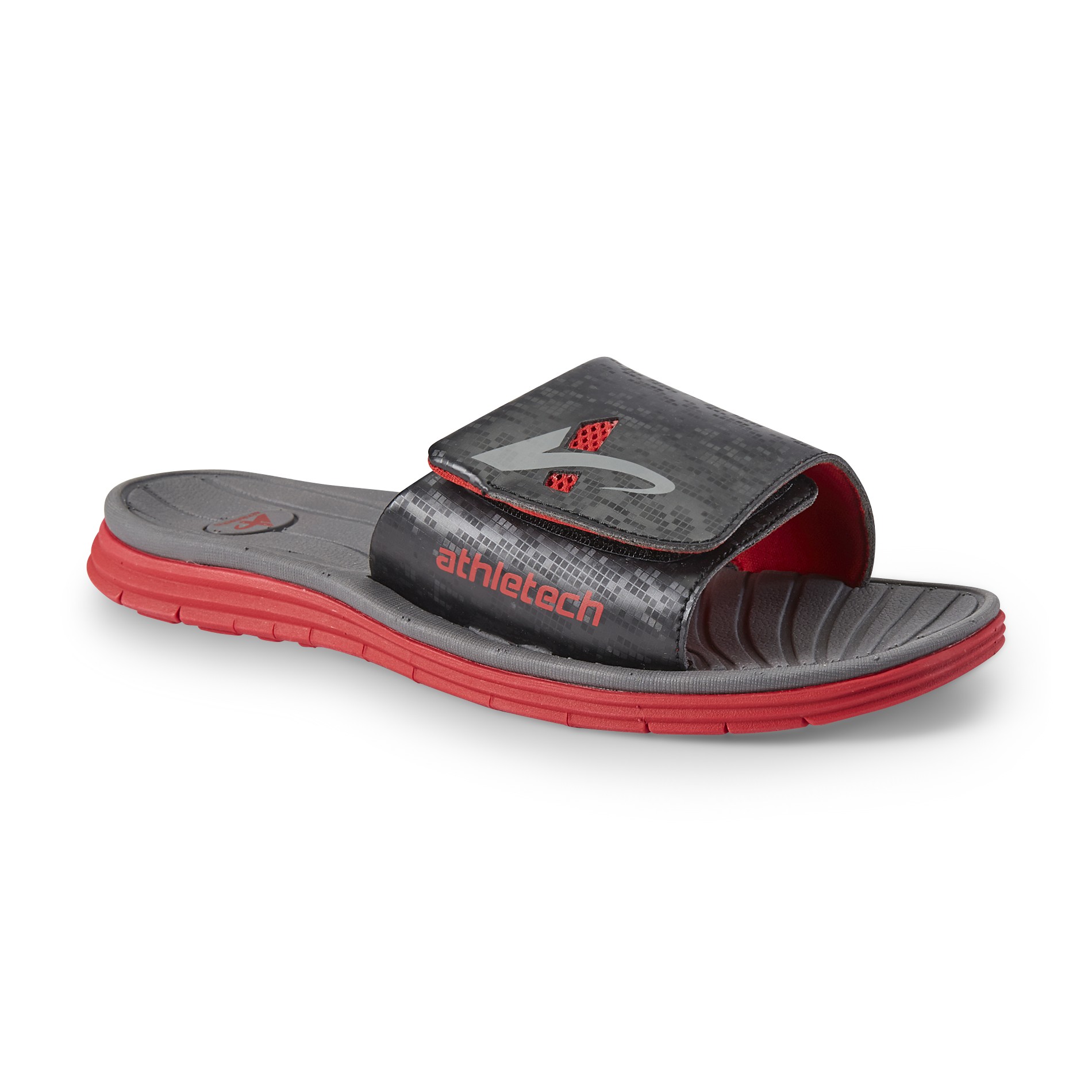 Athletech Men's MegaFlex 2 Red/Black/Gray Slide Sandal
