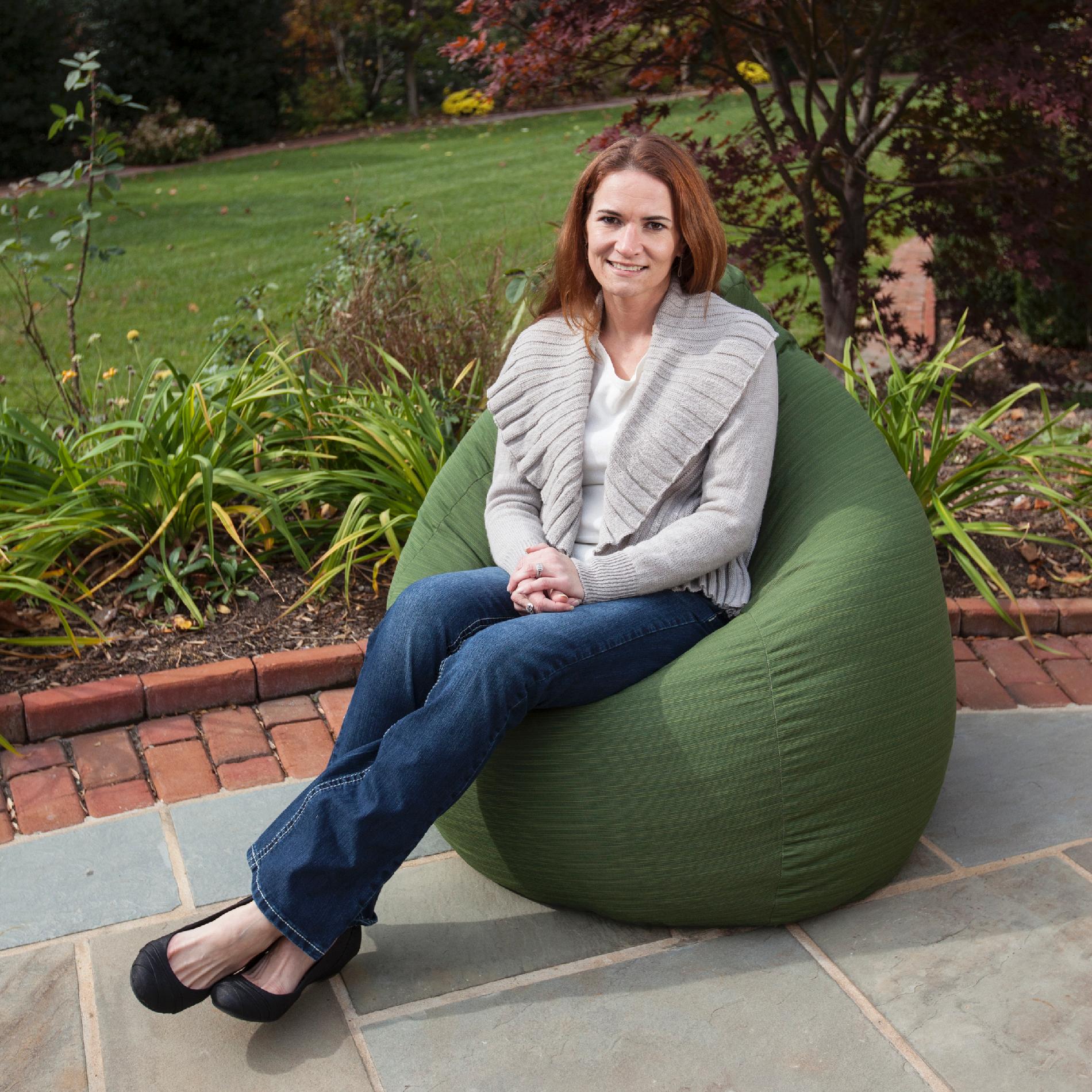 Gold Medal Outdoor/Indoor Sunbrella&#8482; Weather Resistant Bean Bag - Contemporary Collection