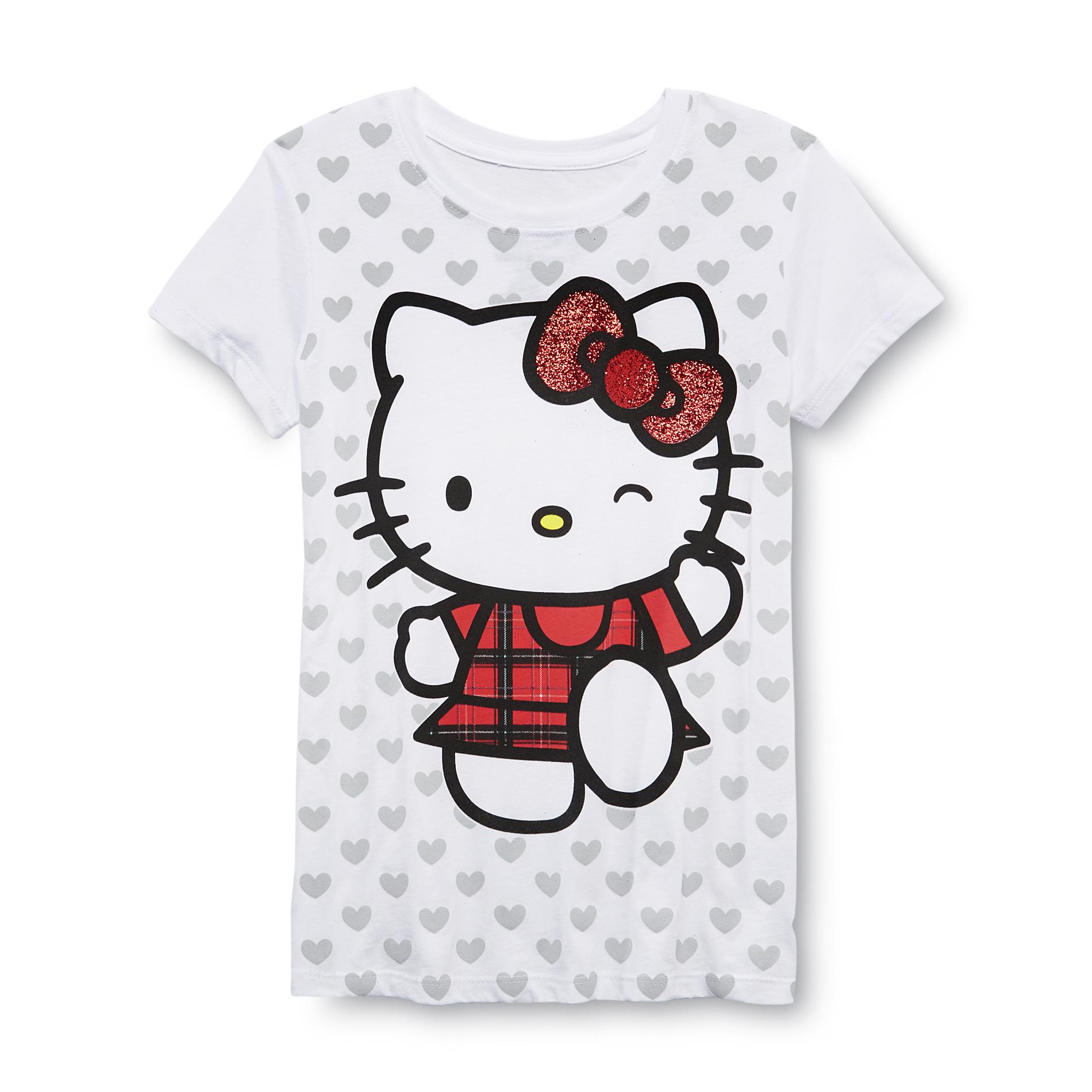 Hello Kitty Girl's Graphic T-Shirt - Hearts