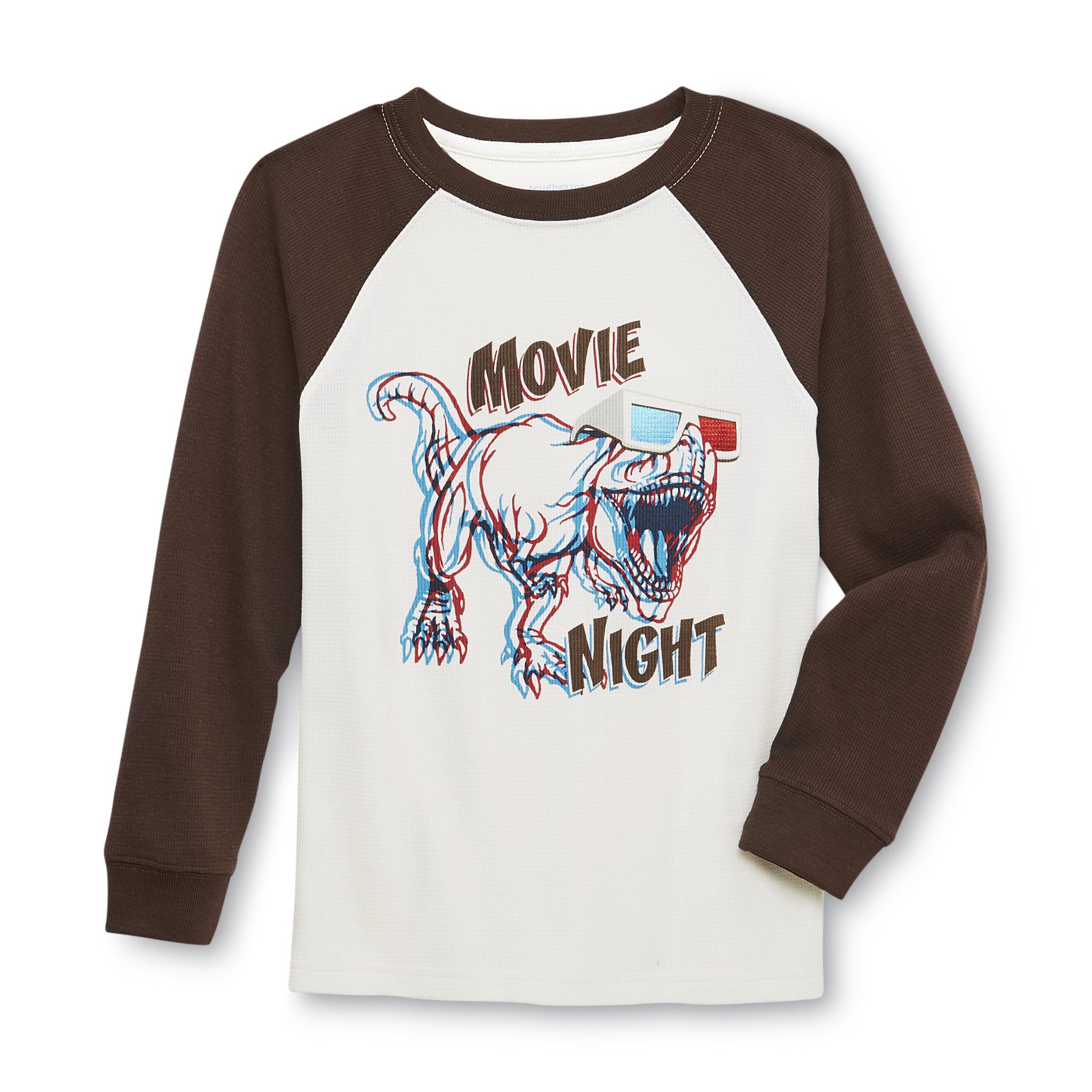Toughskins Boy's Thermal Graphic T-Shirt - Movie Night