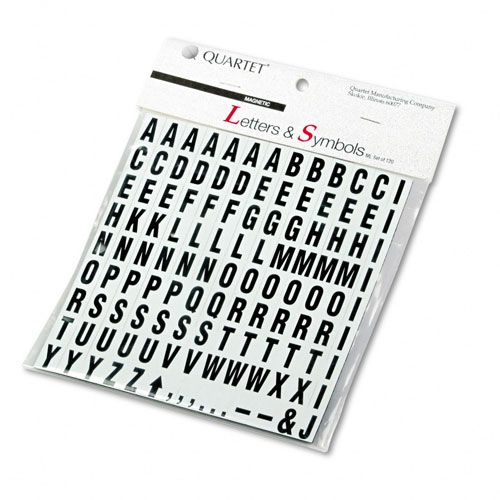 Quartet QRTML Letters & Symbols for Magnetic Boards, 3/4"