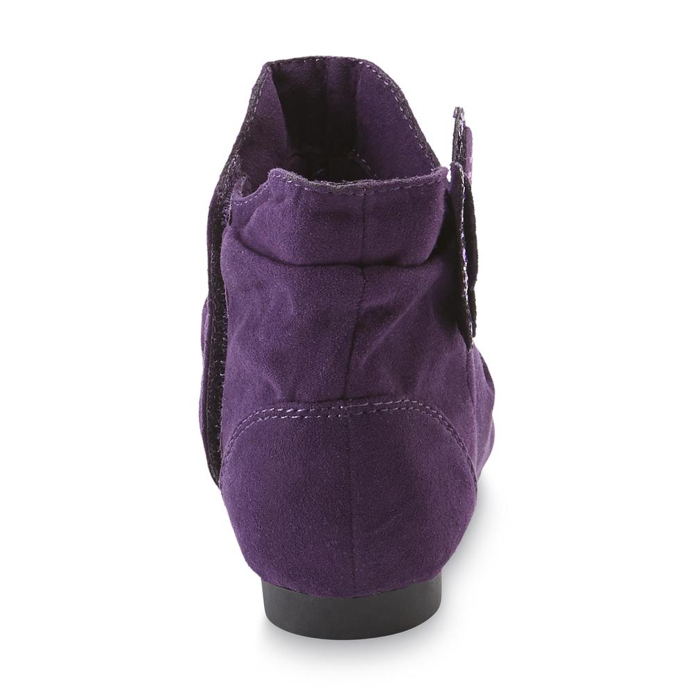 Piper Toddler Girl's Aria Purple Bootie with butterfly