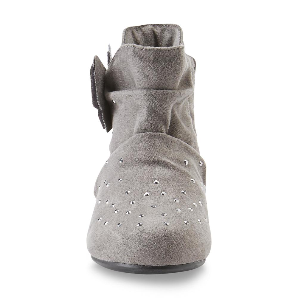 Piper Toddler Girl's Aria Gray Bootie with butterfly