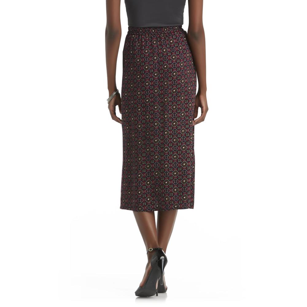 Laura Scott Women's Midi Skirt - Foulard Print