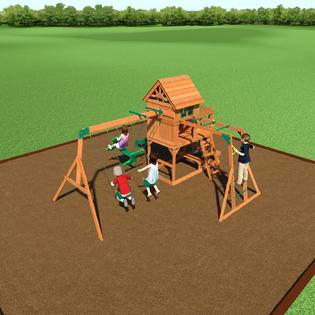 Backyard Discovery Springboro Wood Swing Set
