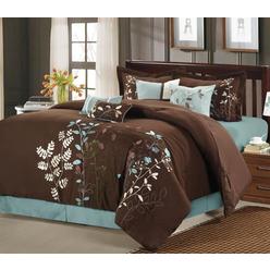 Chic Home Bliss Garden 8 Piece Embroidered Comforter Set