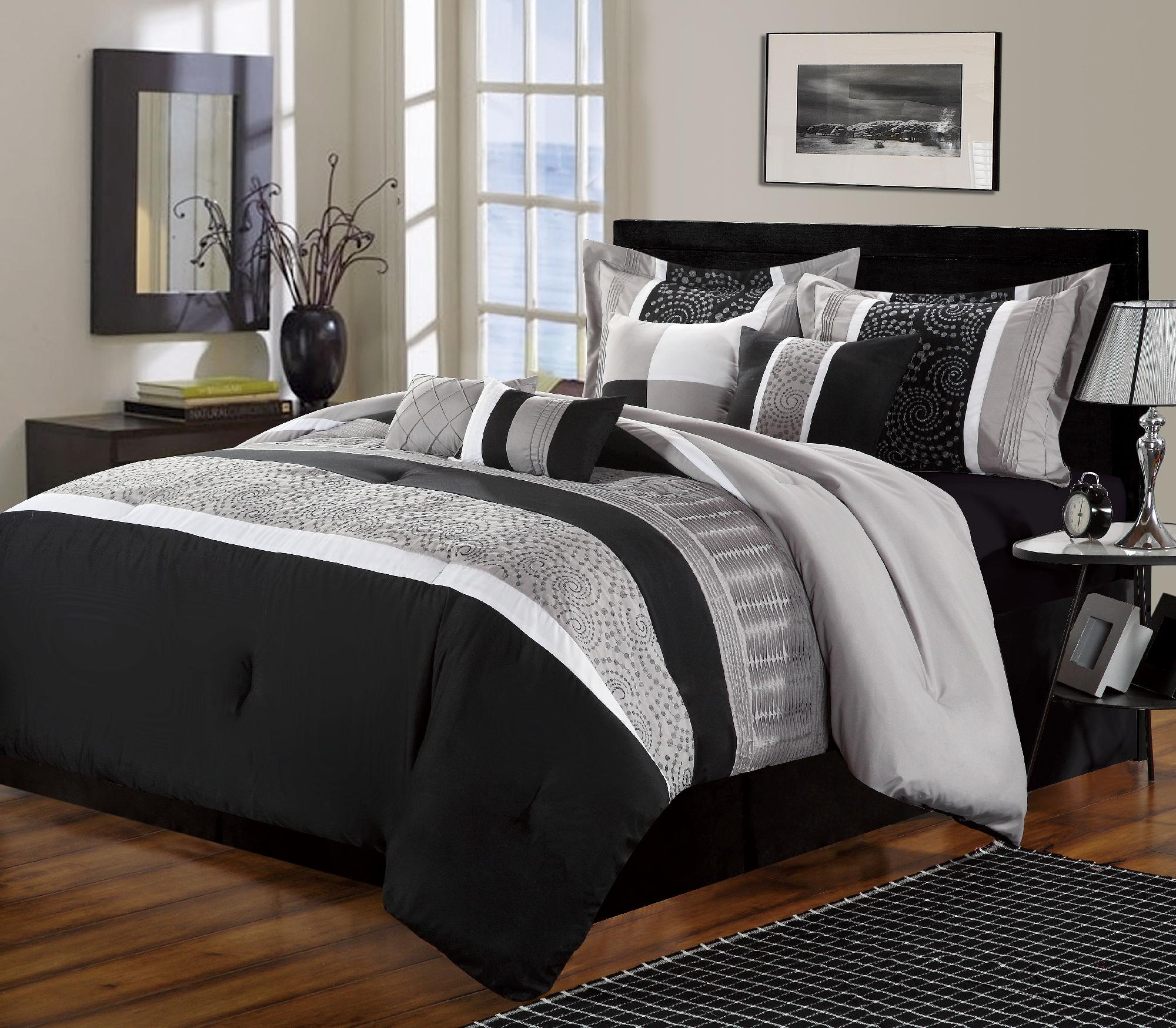 Chic Home Euphoria 12 Piece Embroidered Bed in a Bag Comforter Set