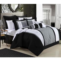 Chic Home Livingston 12 Piece Embroidered Bed in a Bag Comforter Set