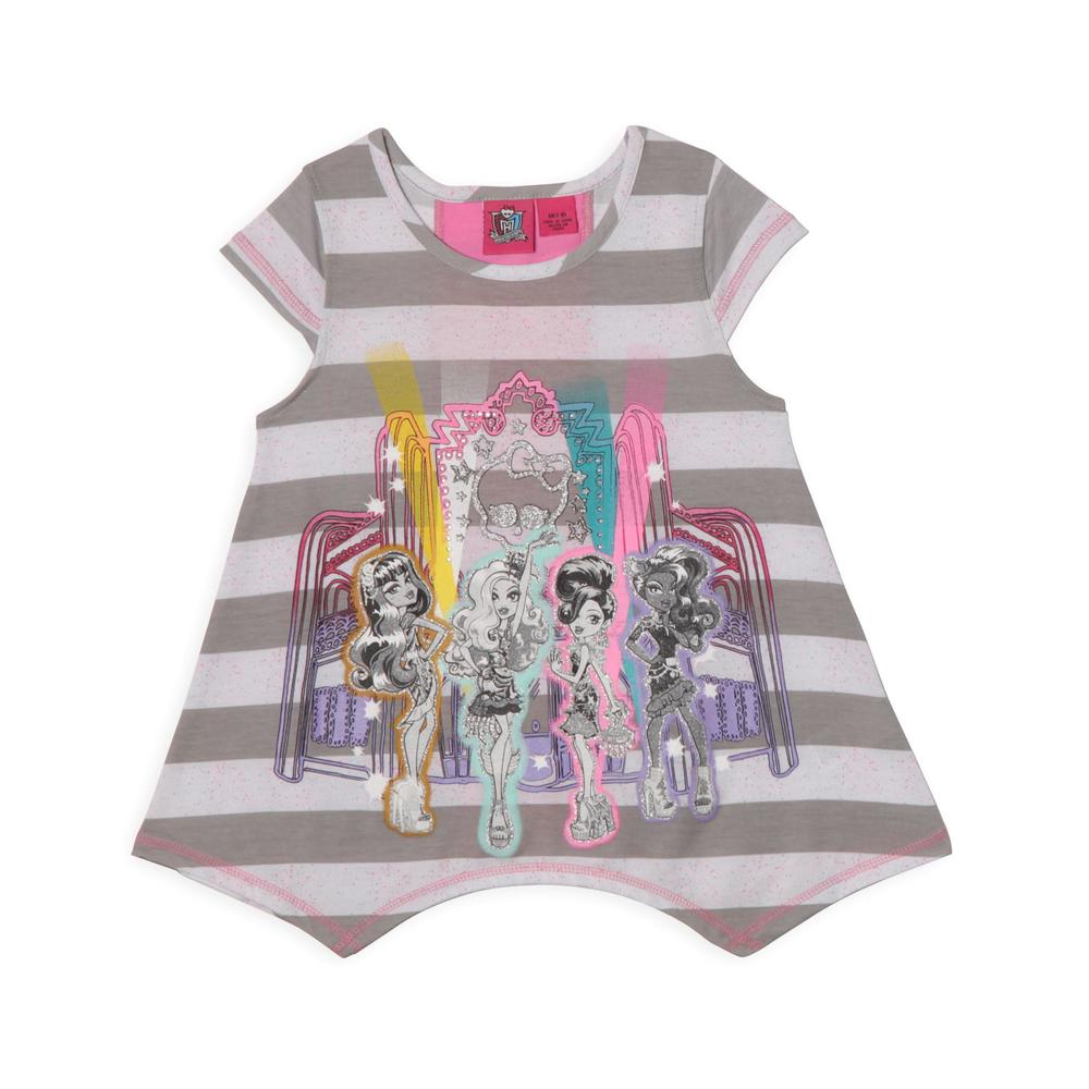 Monster High Girl's Graphic Sharkbite T-Shirt -