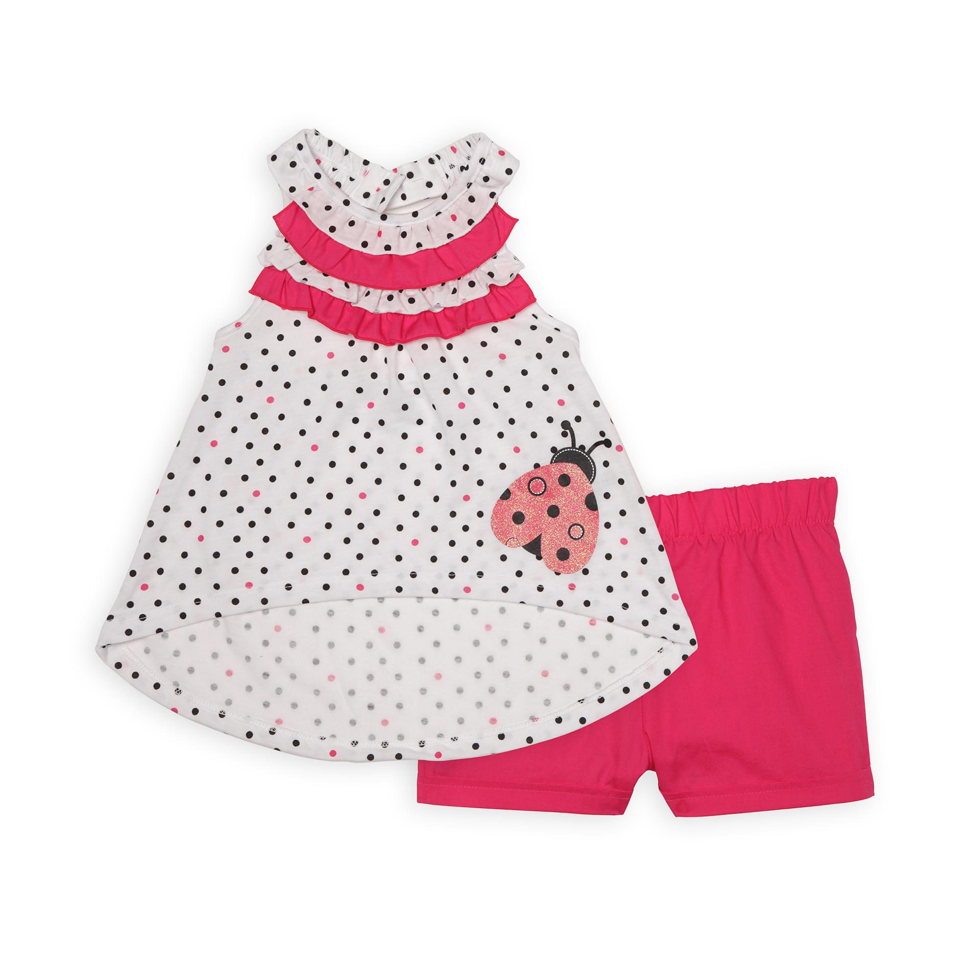 WonderKids Infant & Toddler Girl's Sleeveless Dress & Shorts - Polka Dot