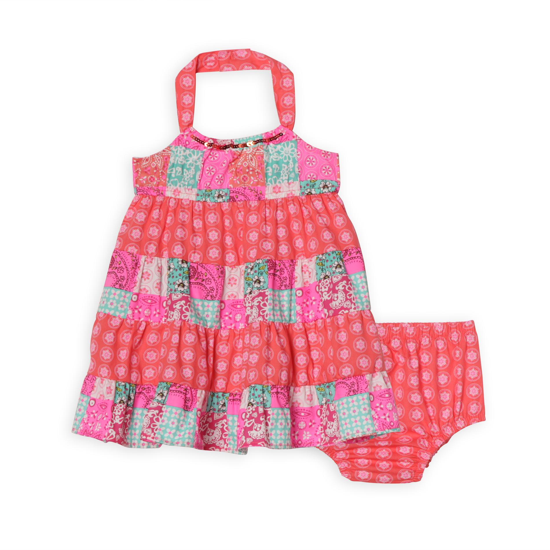 WonderKids Infant & Toddler Girl's Halter Dress - Patchwork