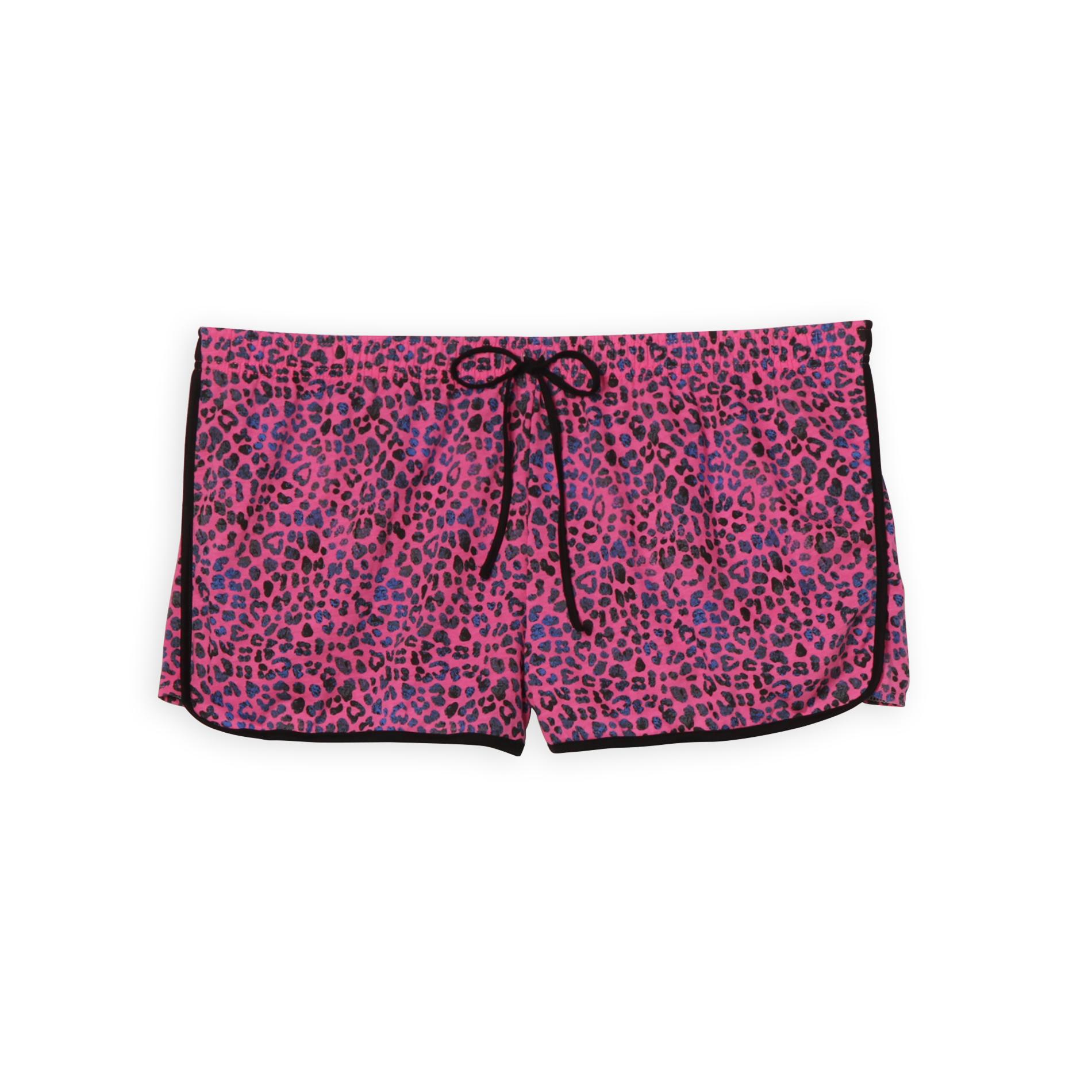 Joe Boxer Knit Dolphin Shorts - Leopard Print