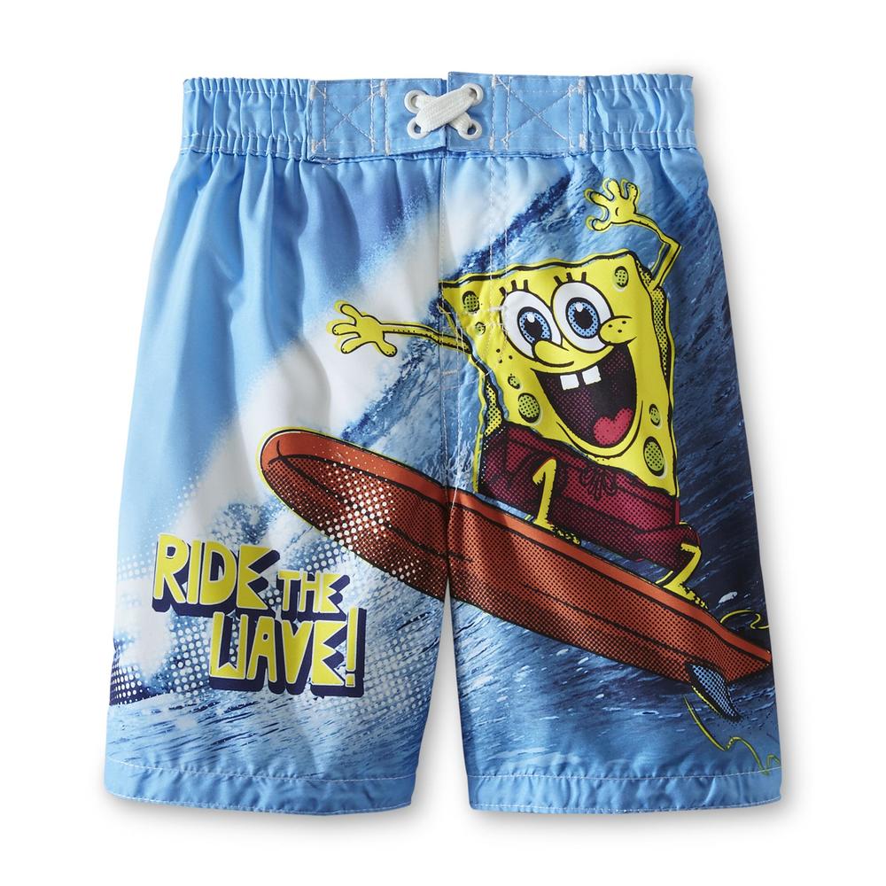 Nickelodeon SpongeBob SquarePants Toddler Boy's Swim Shorts - Ride the Wave