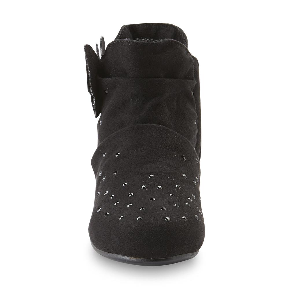 Piper Toddler Girl's Aria Black Bootie with Butterfly