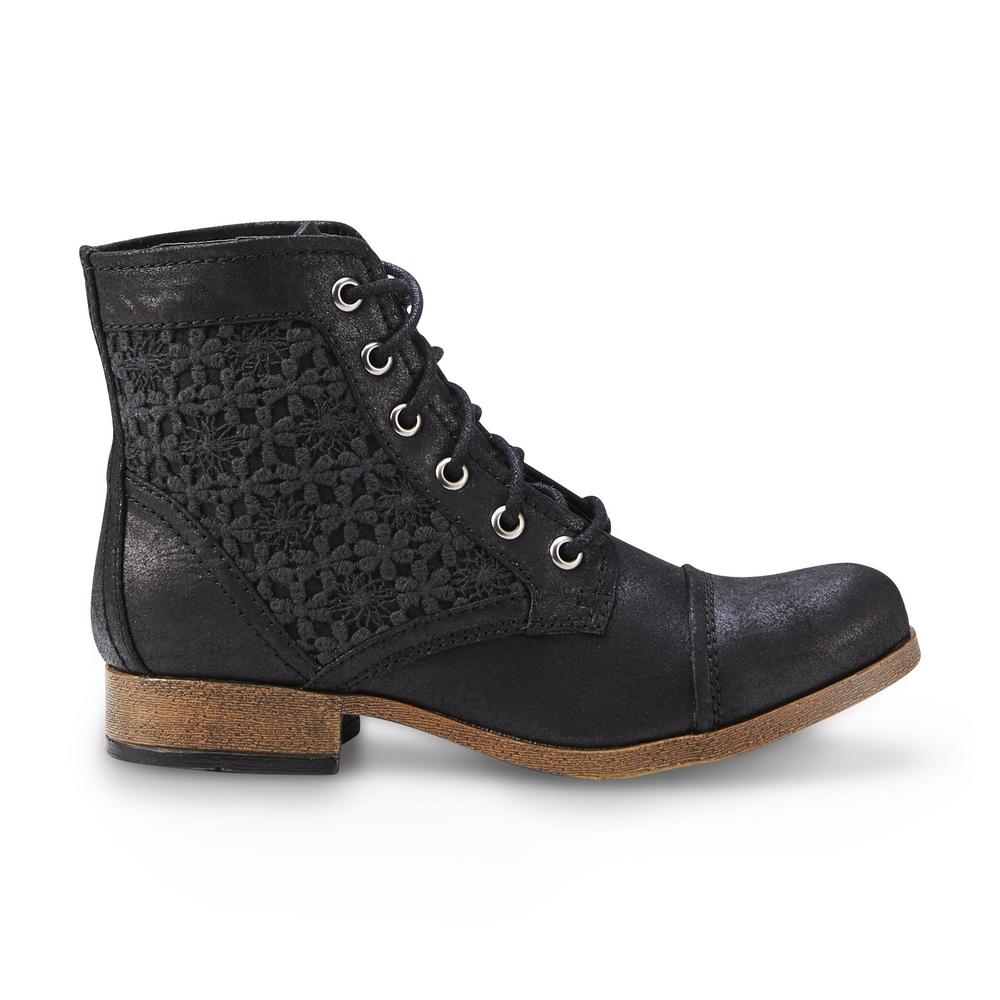 Route 66 Women's Raleigh 5" Black/Lace Combat Boot