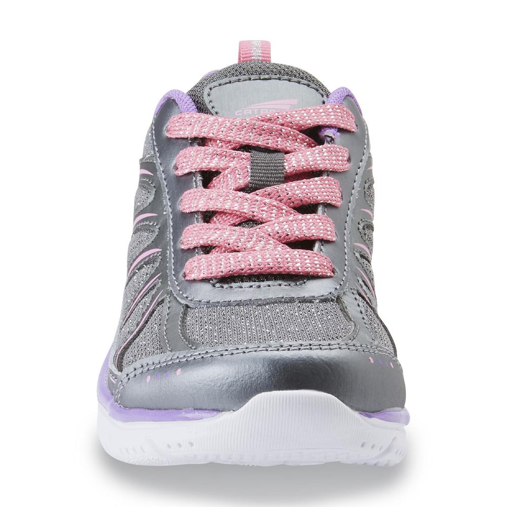 CATAPULT Girl's Runner Silver/Pink/Purple Athletic Shoe