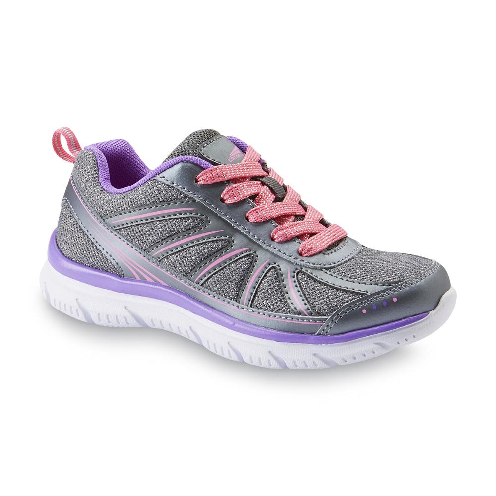 CATAPULT Girl's Runner Silver/Pink/Purple Athletic Shoe