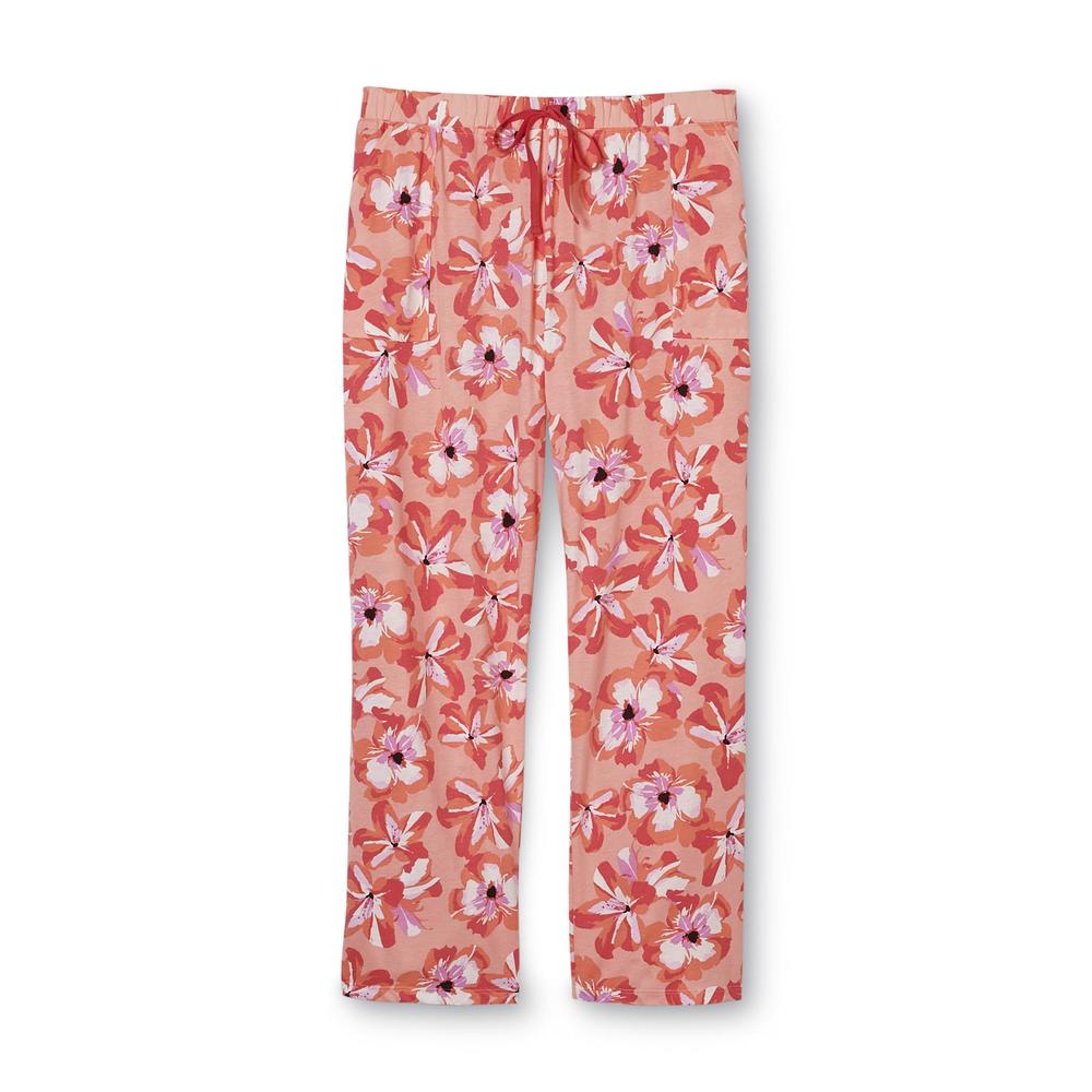 Covington Women's Plus Printed Lounge Pants - Hibiscus