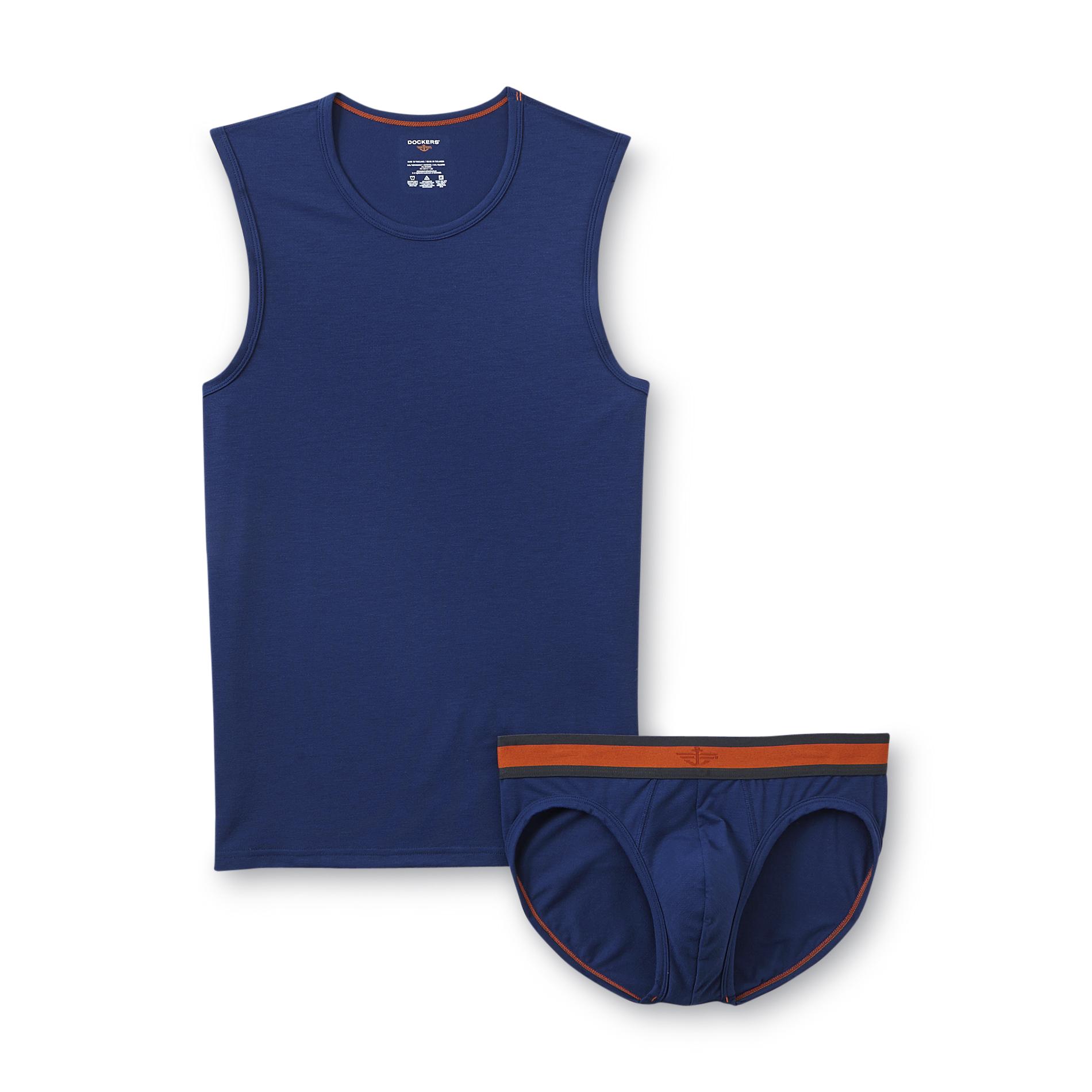 Dockers Men's Thermo Cool Performance Muscle T-Shirt & Sport Brief