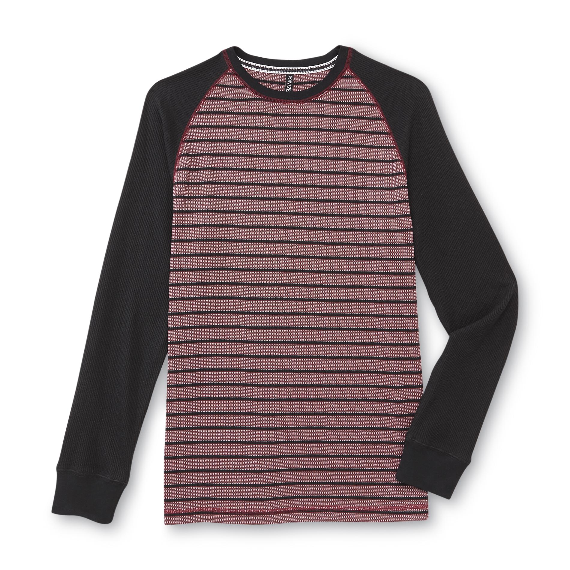 Point Zero Young Men's Long-Sleeve Thermal Shirt - Striped