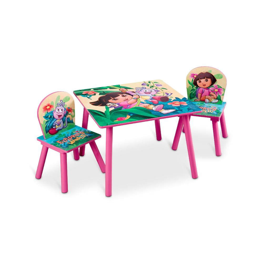 Delta Children Nickelodeon&#39;s Dora the Explorer Square Table and Chair Set
