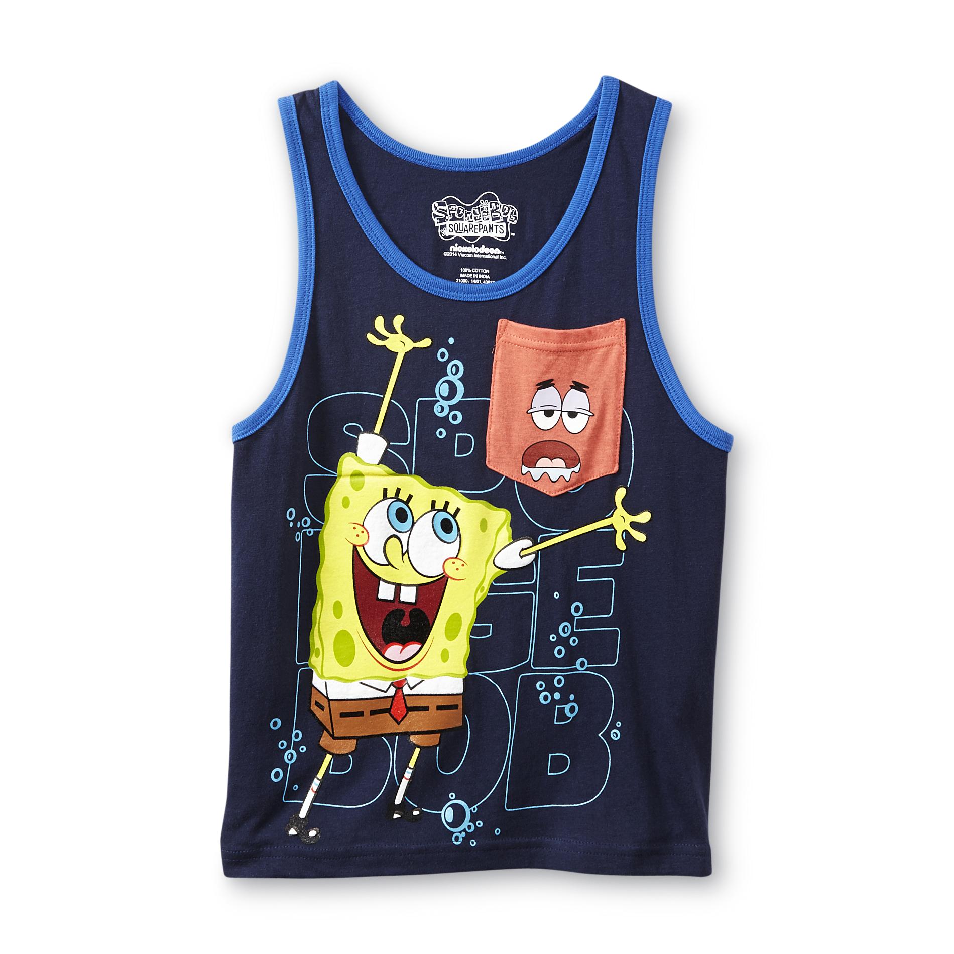 Nickelodeon SpongeBob SquarePants Boy's Pocket Tank Top