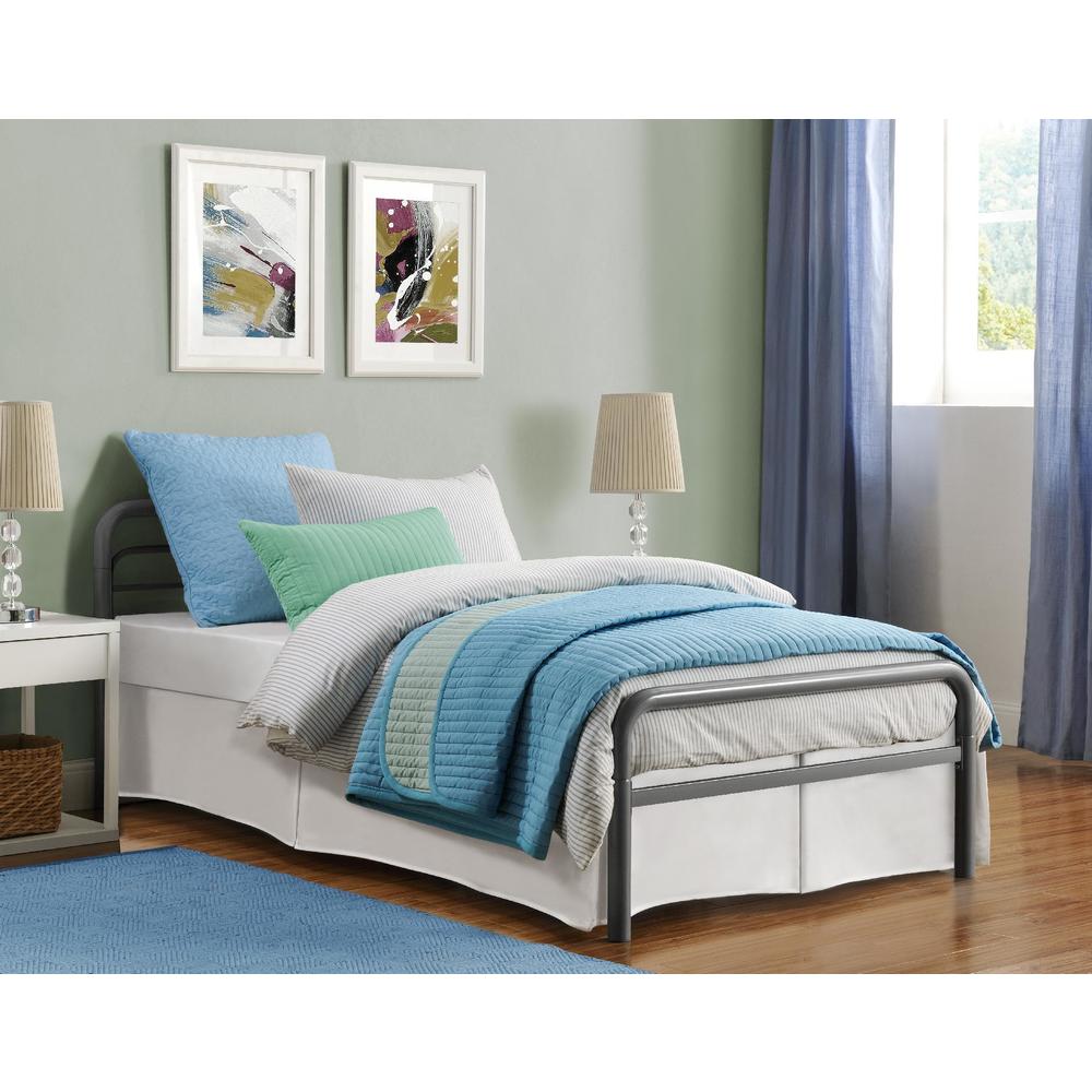 Dorel Twin Metal Bed  Multiple Colors